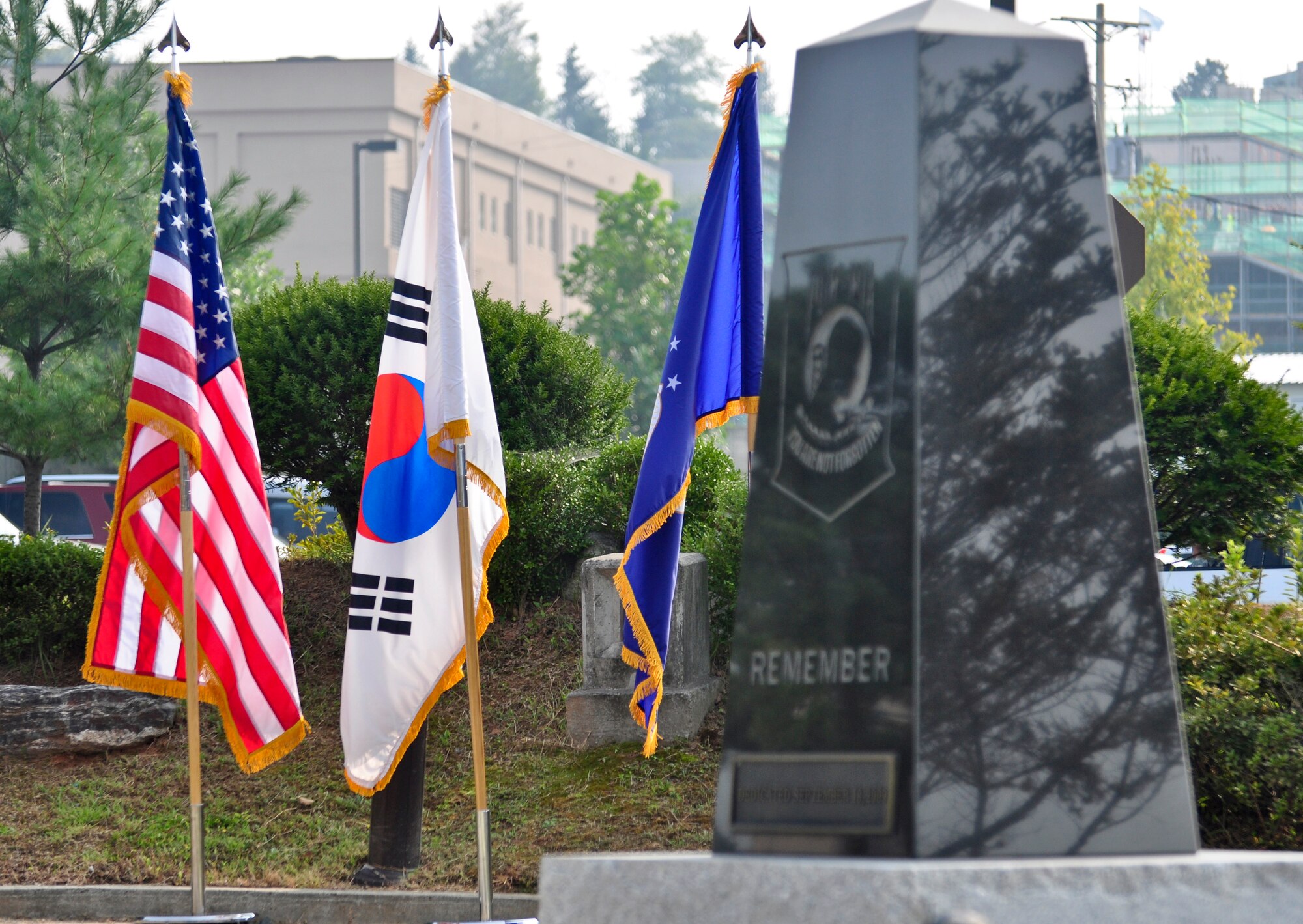Members of the Osan’s Air Force Sergeants Association honored all POW/MIAs during several ceremonies and events Sept. 12-16. National POW/MIA Recognition Day was established to honor Americans held as Prisoners of War and to renew the nation’s commitment to account for U.S. personnel still missing from past wars and conflicts. Many ceremonies take place across the country and around the world to remember the nation’s Prisoners of War and unreturned veterans. (U.S. Air Force photo/Tech. Sgt. Chad Thompson)