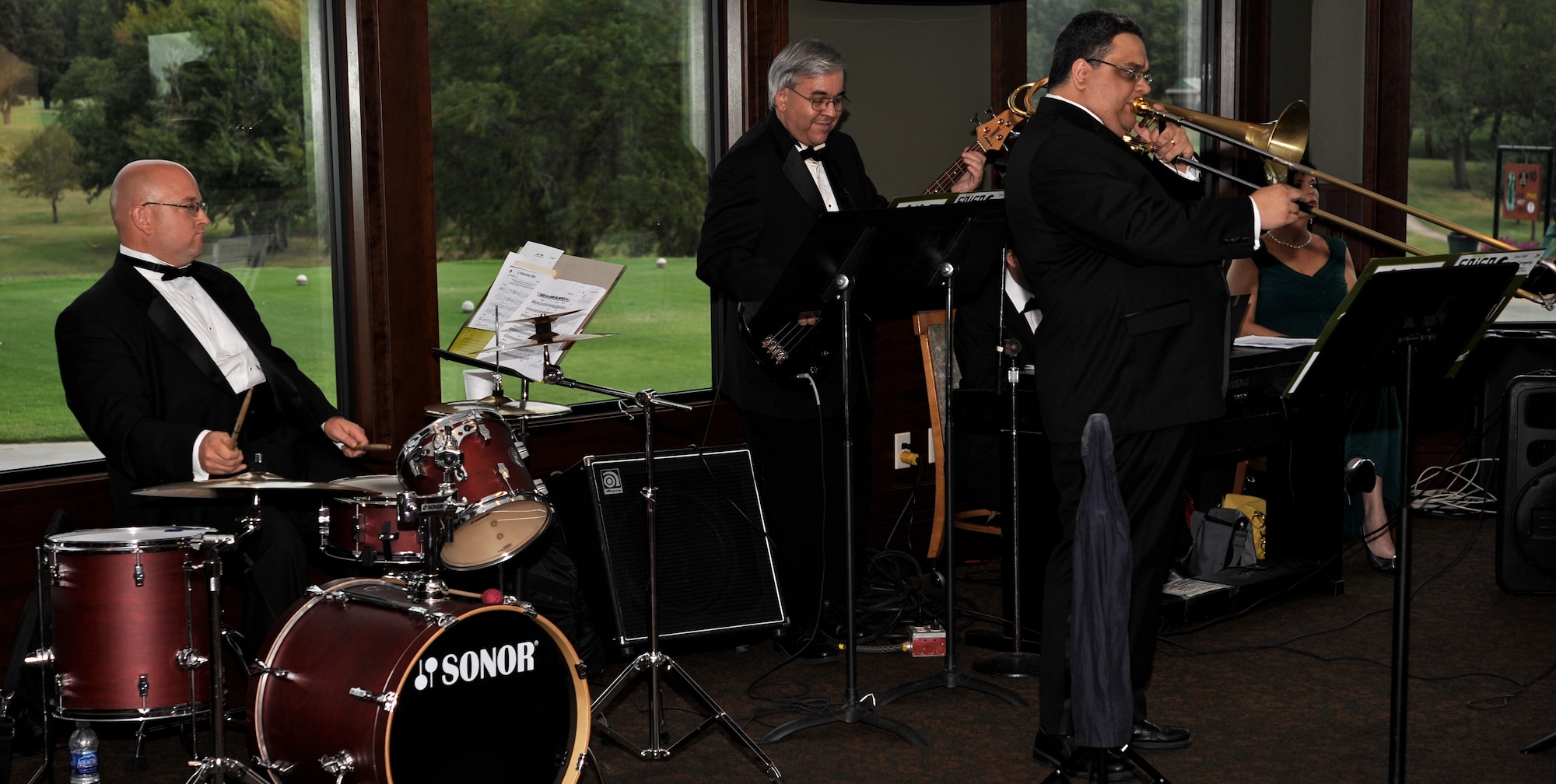 VANCE AIR FORCE BASE, Okla. – Members of a local band entertain Airmen and Enid personalities at the Vance Air Force Birthday Ball Sept. 17 at the Oakwood Country Club. More than 200 Team Vance members attended the 64th Air Force Birthday Party which lasted into the early morning hours. (U.S. Air Force photo/ Staff Sgt. James Bolinger)