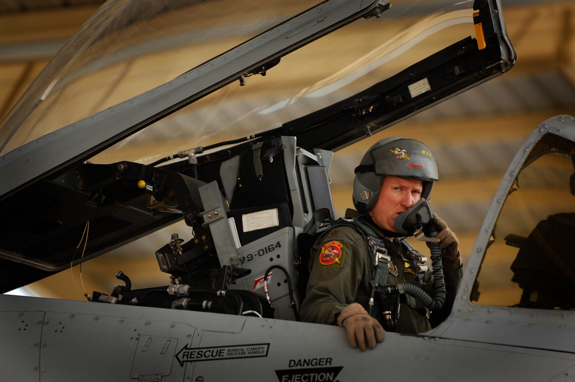 WHITEMAN AIR FORCE BASE, Mo. - Maj. Dax Hayes, 303rd Fighter Squadron, prepares to taxi for a TDY to Selfridge Air National Guard Base, Mich. Sept. 21 to support the base while its members are deployed to a forward operating base in Afghanistan. Approximately 20 maintainers from the 442nd Fighter Wing deployed to Afghanistan in September for a six-month deployment where they will support the Michigan Air National Guard through aircraft maintenance and operations. Nearly 300 more reservists from the 442nd FW are scheduled to deploy to the area of responsibility in January 2012. (U.S. Air Force photo by Senior Airman Cody H. Ramirez)