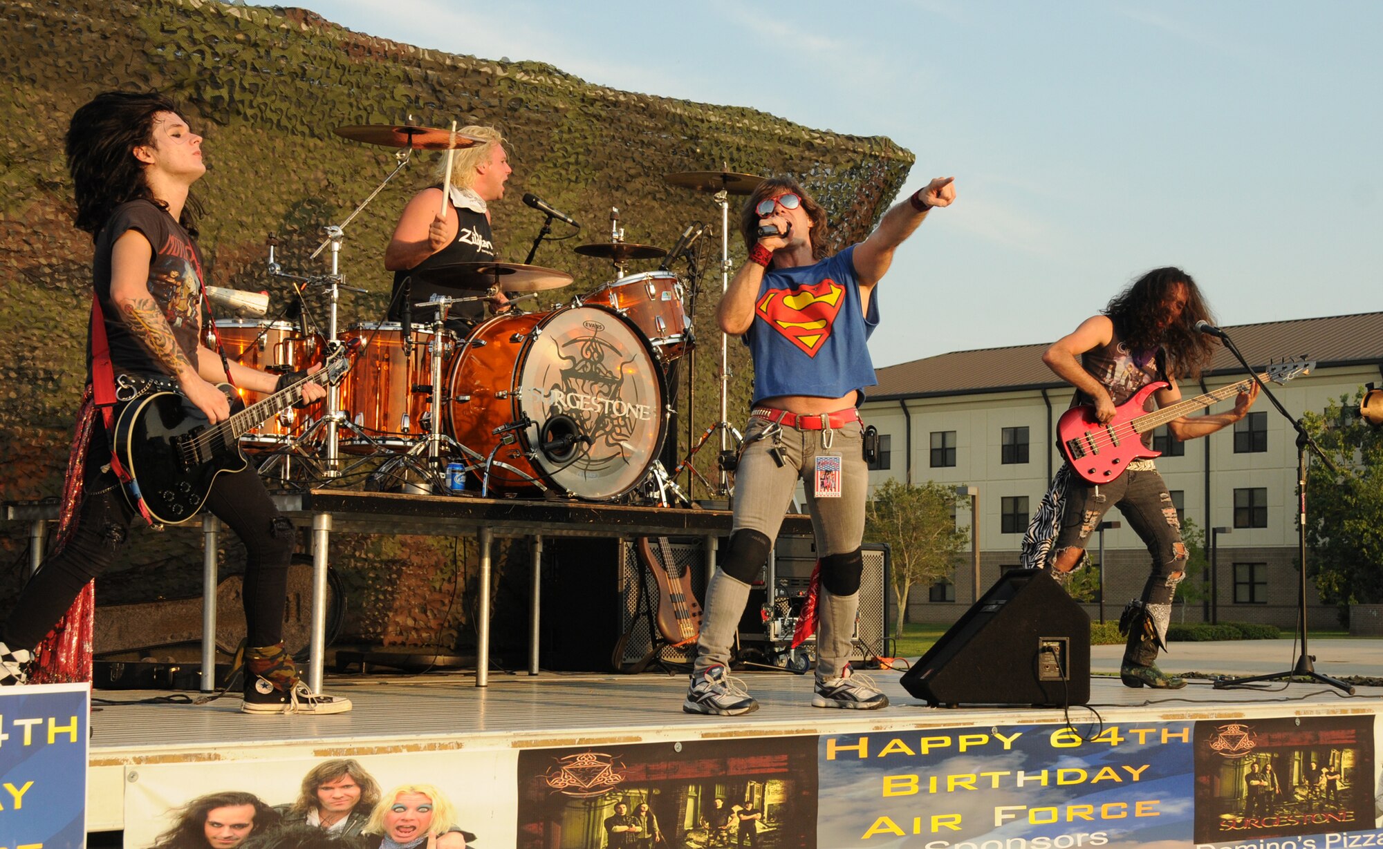 Glitter Boys performs at the Air Force birthday celebration Sept. 16 on the parade grounds.  (U.S. Air Force photo by Kemberly Groue)