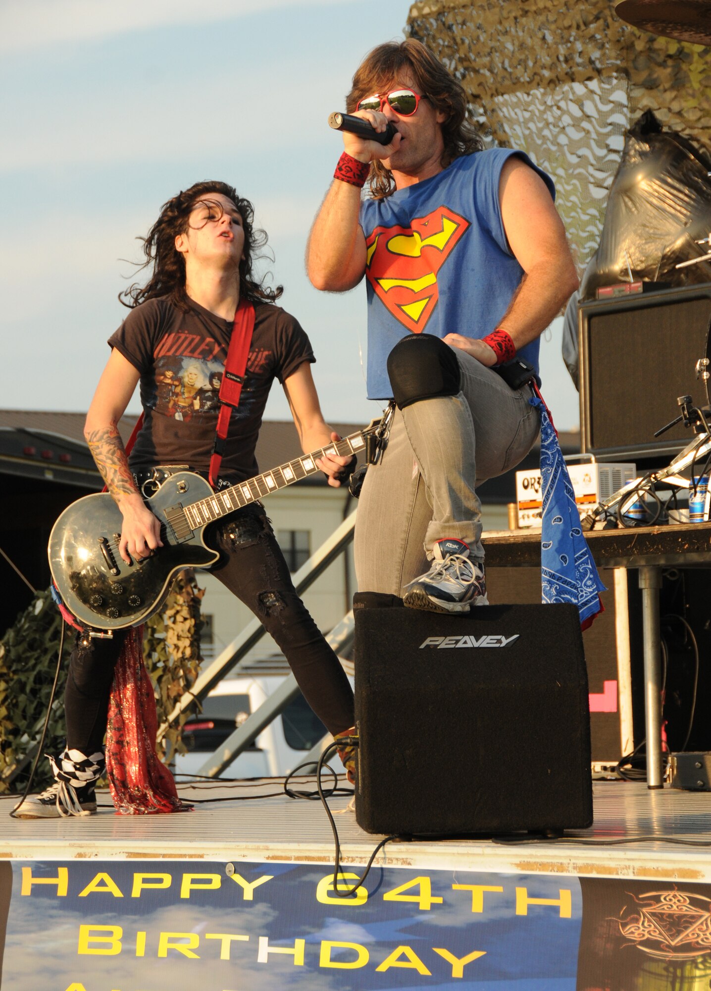 Glitter Boys performs at the Air Force birthday celebration Sept. 16 on the parade grounds.  (U.S. Air Force photo by Kemberly Groue)