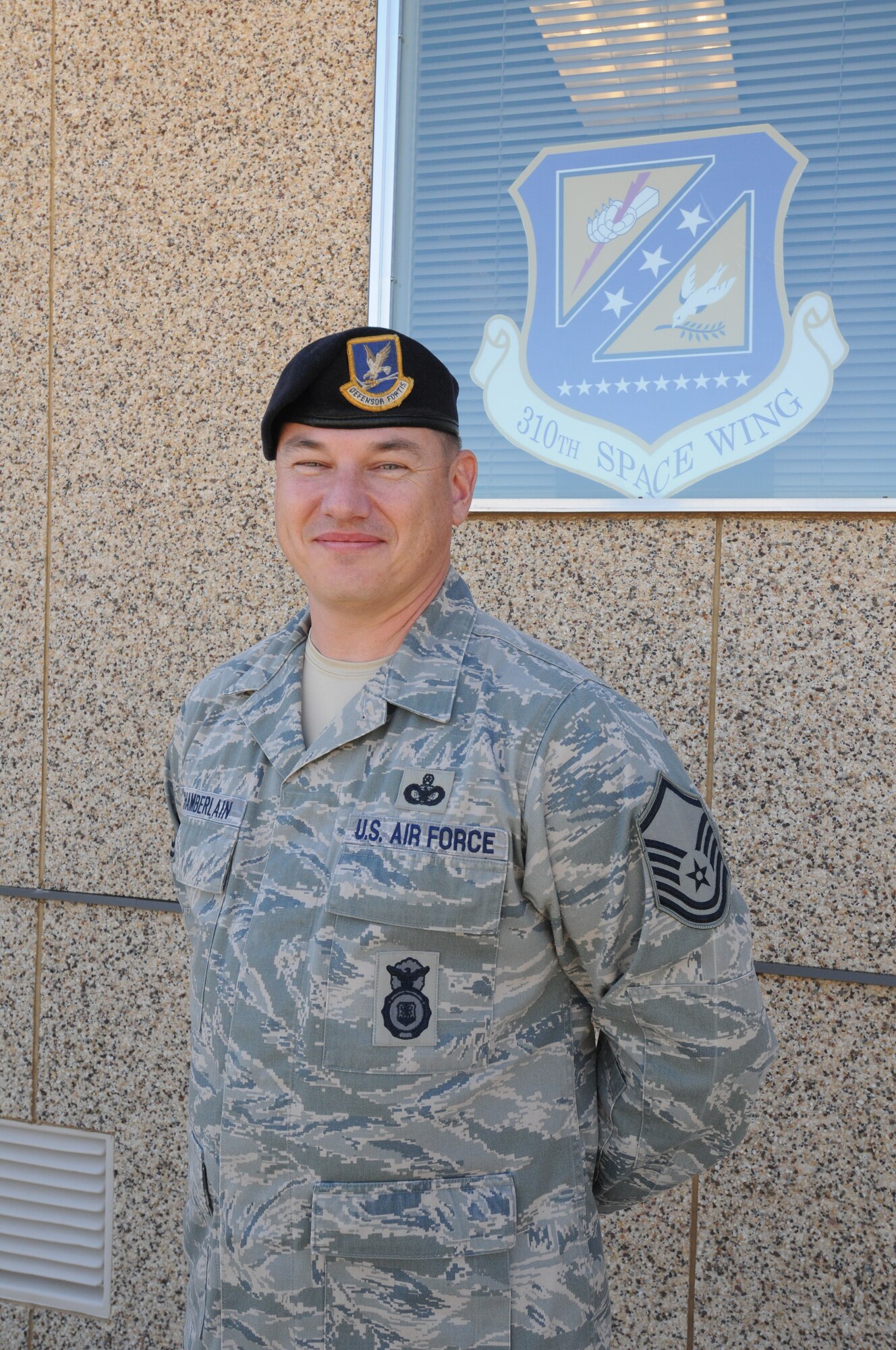 James Chamberlain, Walsenburg Chief of Police, was integral in apprehending three fugitives in Walsenburg, Colo. recently. Chamberlain is also a reservist with the 310th Security Forces Squadron at Schriever Air Force Base, Colo. (U.S. Air Force photo by/Jennifer Thibault)