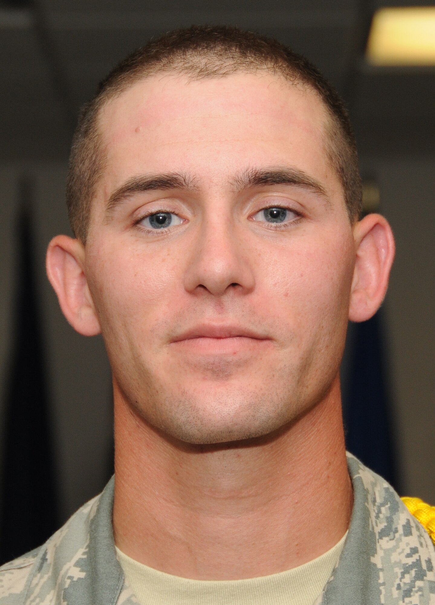 Airman 1st Class Joshua Hergenreder, a yellow rope leader in the 338th Training
Squadron, is the 81st Training Group's Airman of the Month for August.  (U.S. Air Force photo by Kemberly Groue)