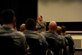Army Command Sgt. Maj. Thomas Smith, senior enlisted adviser of the
U.S. Special Operations Command, speaks to senior enlisted Airmen at the
Commando Auditorium at Hurlburt Field, Fla., Sept.15, 2011. Smith briefed
the audience about the pressures facing the special operations community, as
well as the technological changes he has witnessed over the course of his
nearly 35-year military career. (U.S. Air Force photo/Airman Naomi
Griego)
