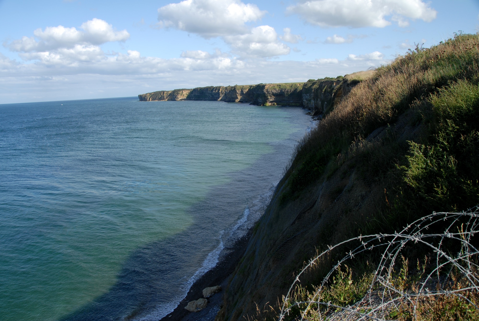POINTE DU HOC, France -- The 2nd Ranger Battalion climbed these sheer, 100-foot cliffs to neutralize the German guns pounding Omaha and Utah Beaches on D-Day, June 6, 1944. Today the site is a memorial to the Rangers who fought and died there. (U.S. Air Force photo/Senior Master Sgt. Valerie J. Weaver)
