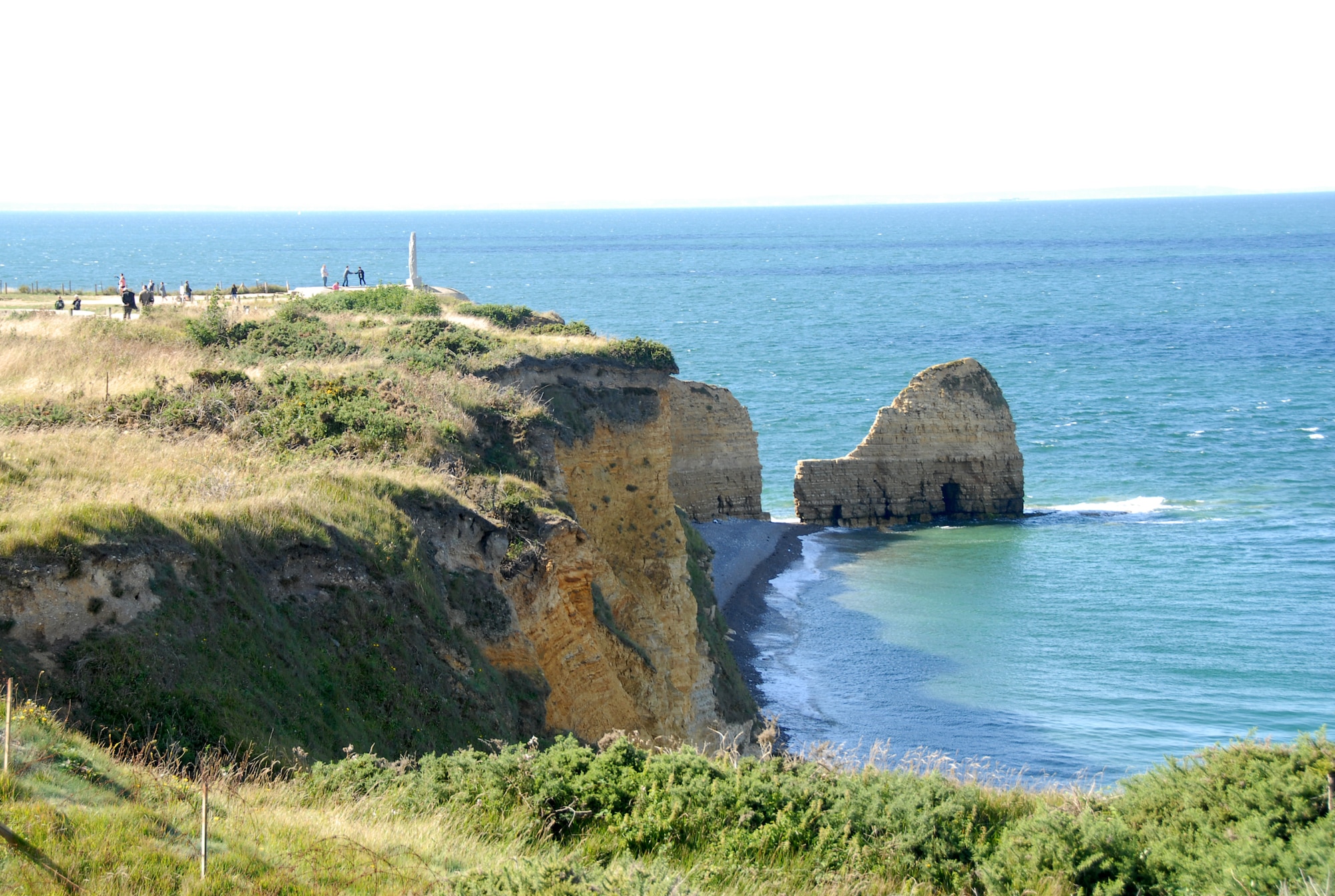 POINTE DU HOC, France -- The 2nd Ranger Battalion climbed these sheer, 100-foot cliffs to neutralize the German guns pounding Omaha and Utah Beaches on D-Day, June 6, 1944. Today the site is a memorial to the Rangers who fought and died there. (U.S. Air Force photo/Senior Master Sgt. Valerie J. Weaver)