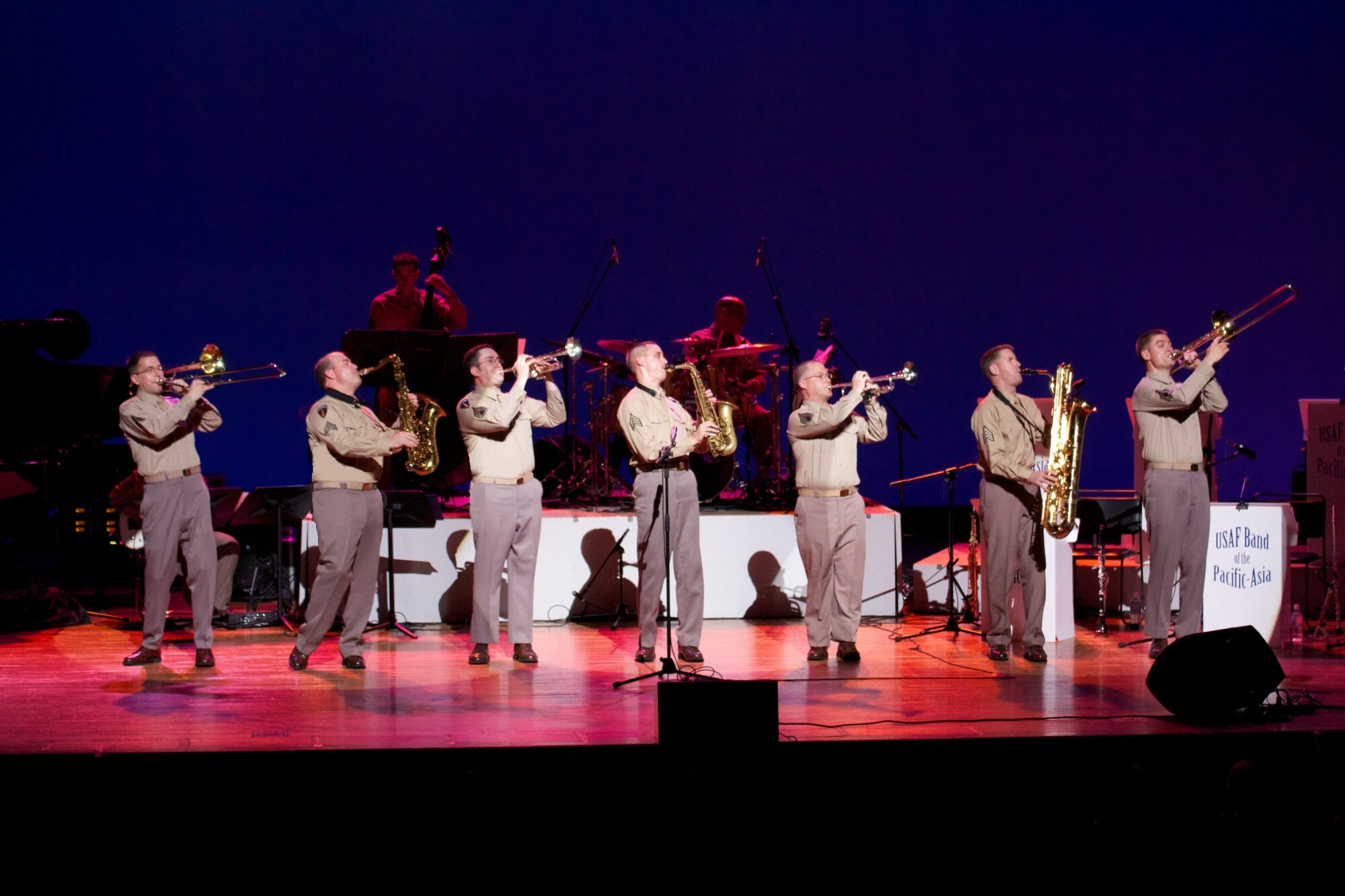 IWATE, JAPAN--The PACAF Band closes their performance in Kitakami City, Iwate prefecture.  Sep 2011.  (courtesy photo)