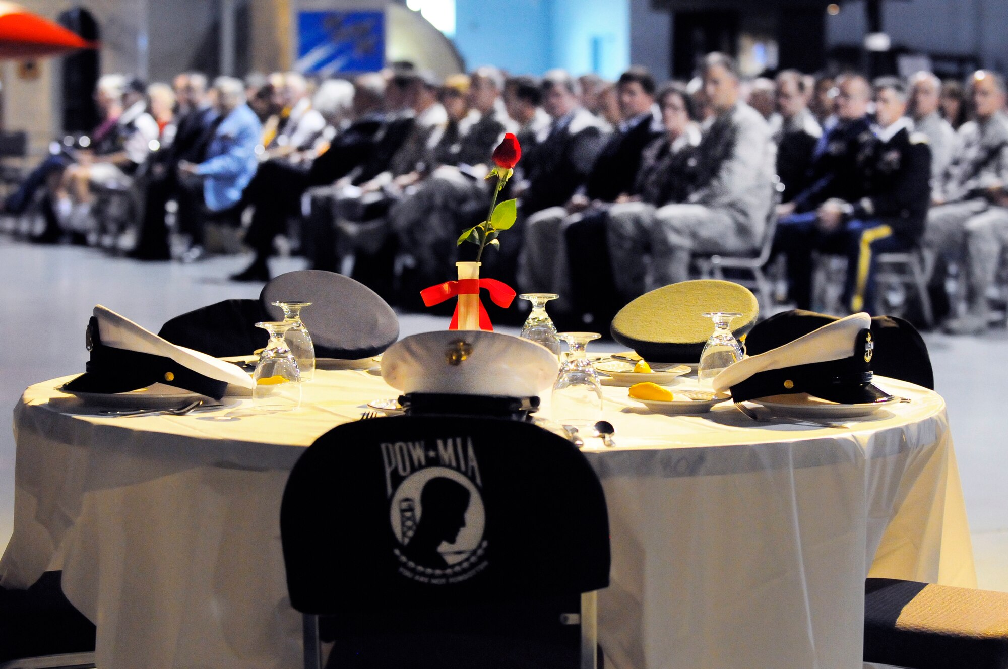 A special tribute was given to the POW/MIA table. U. S. Air Force photo by Sue Sapp