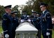 An Air Force honor guard team from Joint Base McGuire-Dix-Lakehurst , N.J., participates in a burial ceremony honoring Maj. Bruce Lawrence Sept. 24, 2011 at a cemetery in Easton, Pa., approximately 43 years after his aircraft was shot down in Vietnam. Lawrence’s remains were recovered and positively identified through the Joint POW/MIA Accounting Command. (U.S. Air Force photo/2nd Lt. Michael Gibson)