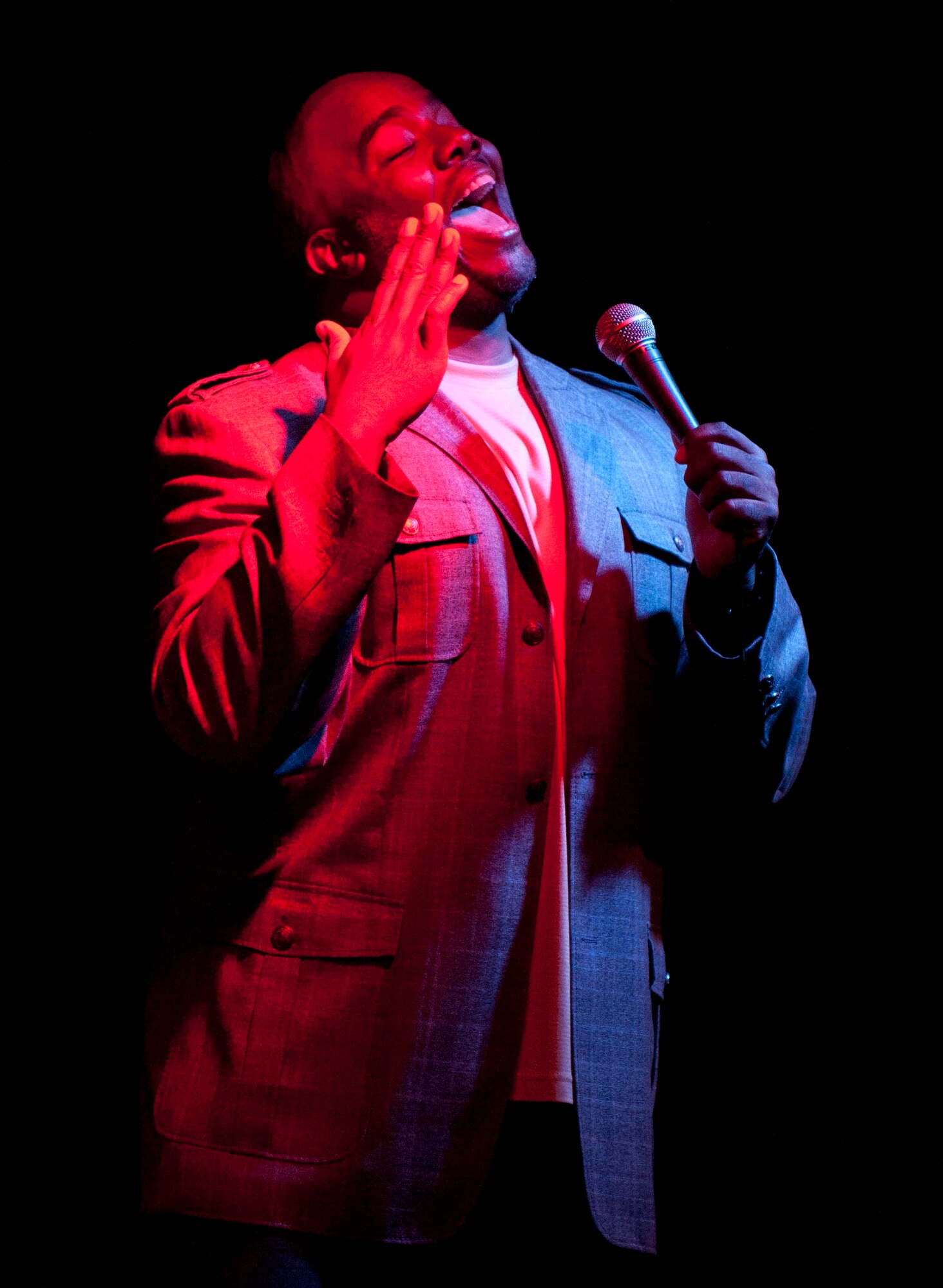 GRIFF, a comedian, performs during the BET All Star Comedy Show, Sept. 23, 2011, at the Club Complex, Incirlik Air Base, Turkey. The comedy show visits several venues across Europe. (U.S. Air Force photo by Senior Airman Clayton Lenhardt/Released)