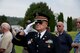 An Army veteran honors Maj. Bruce Lawrence Sept. 24, 2011 during his burial ceremony at a cemetery in Easton, Pa. Lawrence was an F4-C Phantom II pilot who was shot down in Vietnam in 1968. Lawrence’s remains were recovered and positively identified through the Joint POW/MIA Accounting Command after they were missing nearly four decades. (U.S. Air Force photo/2nd Lt. Michael Gibson)