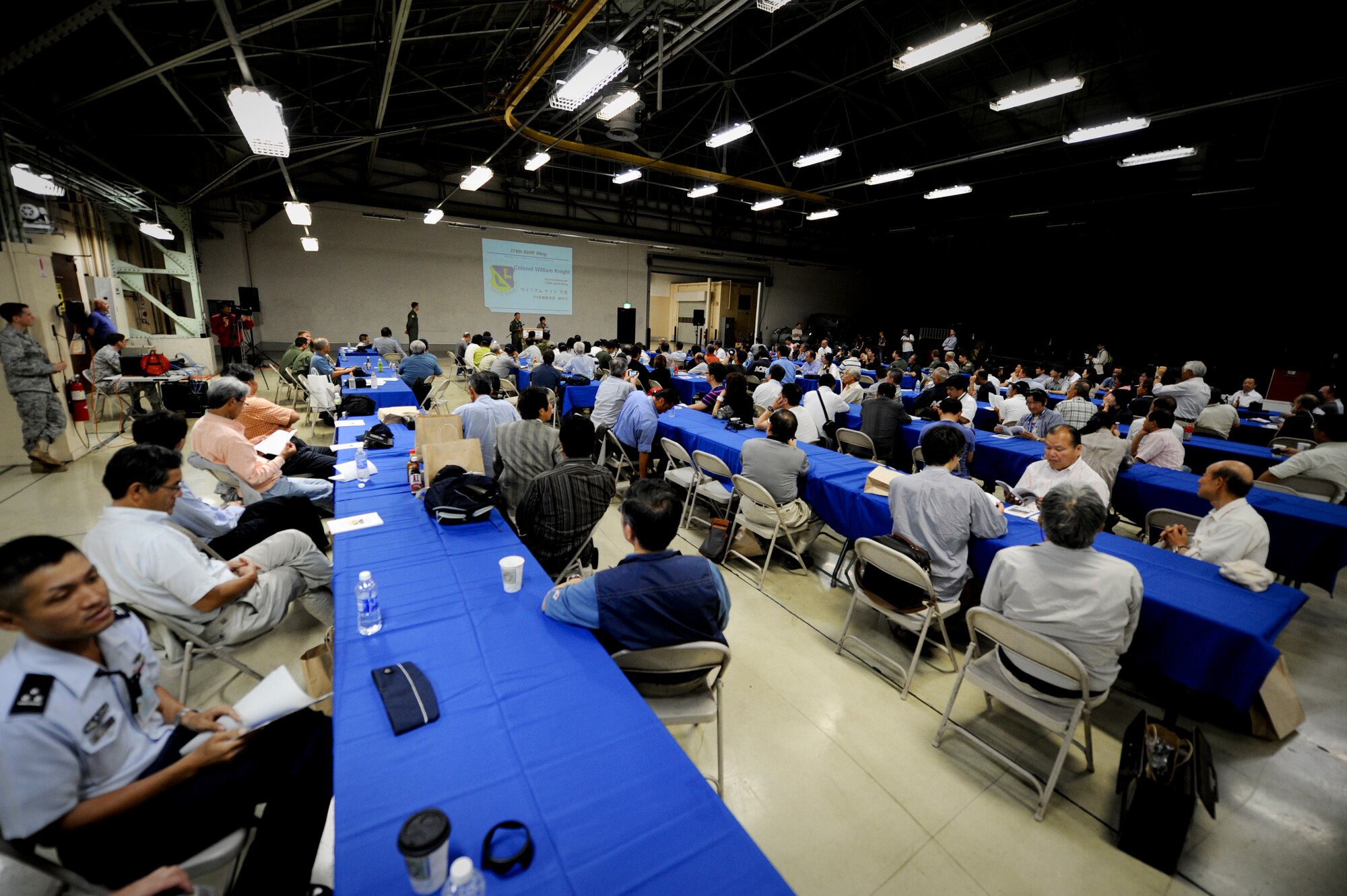 YOKOTA AIR BASE, Japan -- Yokota co-hosted the Midair Collision Avoidance conference with the Aircraft Owners and Pilots Association Sept. 24, 2011. Held to promote safe practices between on and off-base pilots, the event had more than 120 attendees, many of them arriving via small aircraft from off base. (U.S. Air Force photo/Staff Sgt. Stacy Moless)  