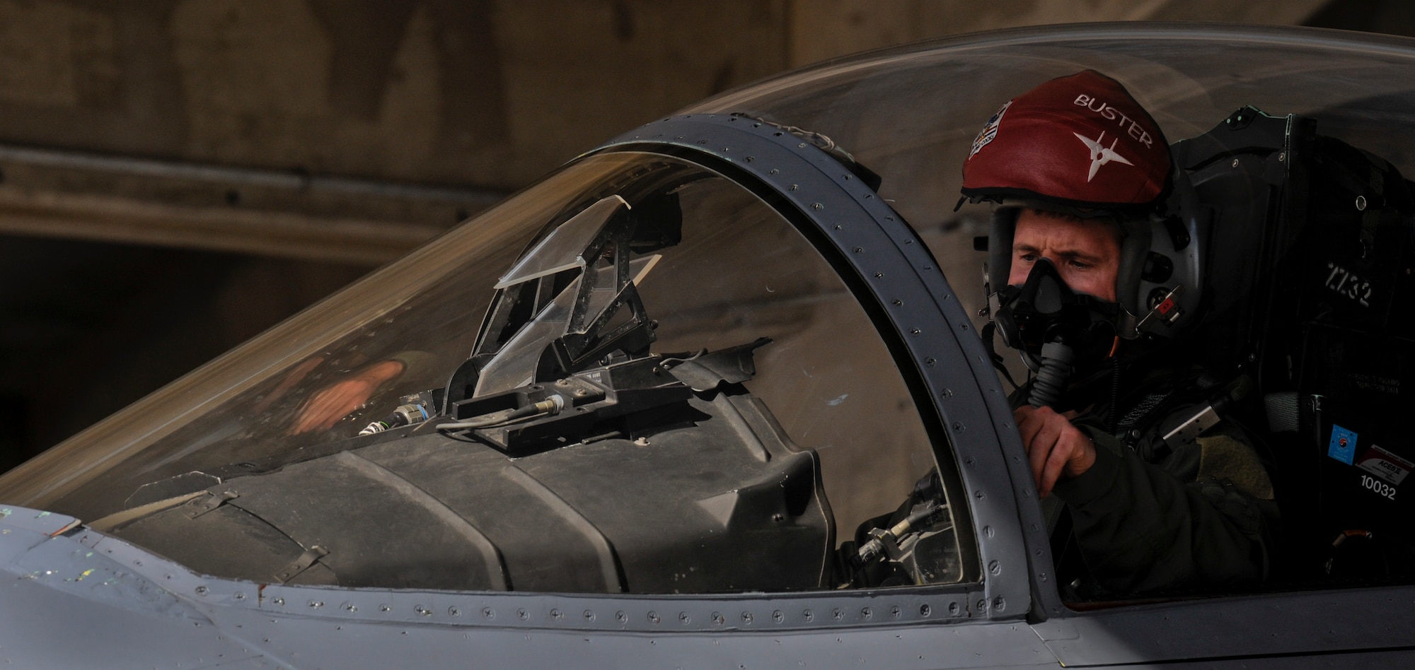 Capt. Daniel Parrish, 67th Fighter Squadron F-15 Eagle fighter jet pilot, checks the systems of his jet before flight on Kadena Air Base, Japan, Sept. 27. Kadena's 67th and 44th Fighter Squadrons rely on the 18th Aircraft Maintenance Squadron to maintain the aircraft and keep the base mission-ready. (U.S. Air Force photo/Airman 1st Class Maeson L. Elleman)
