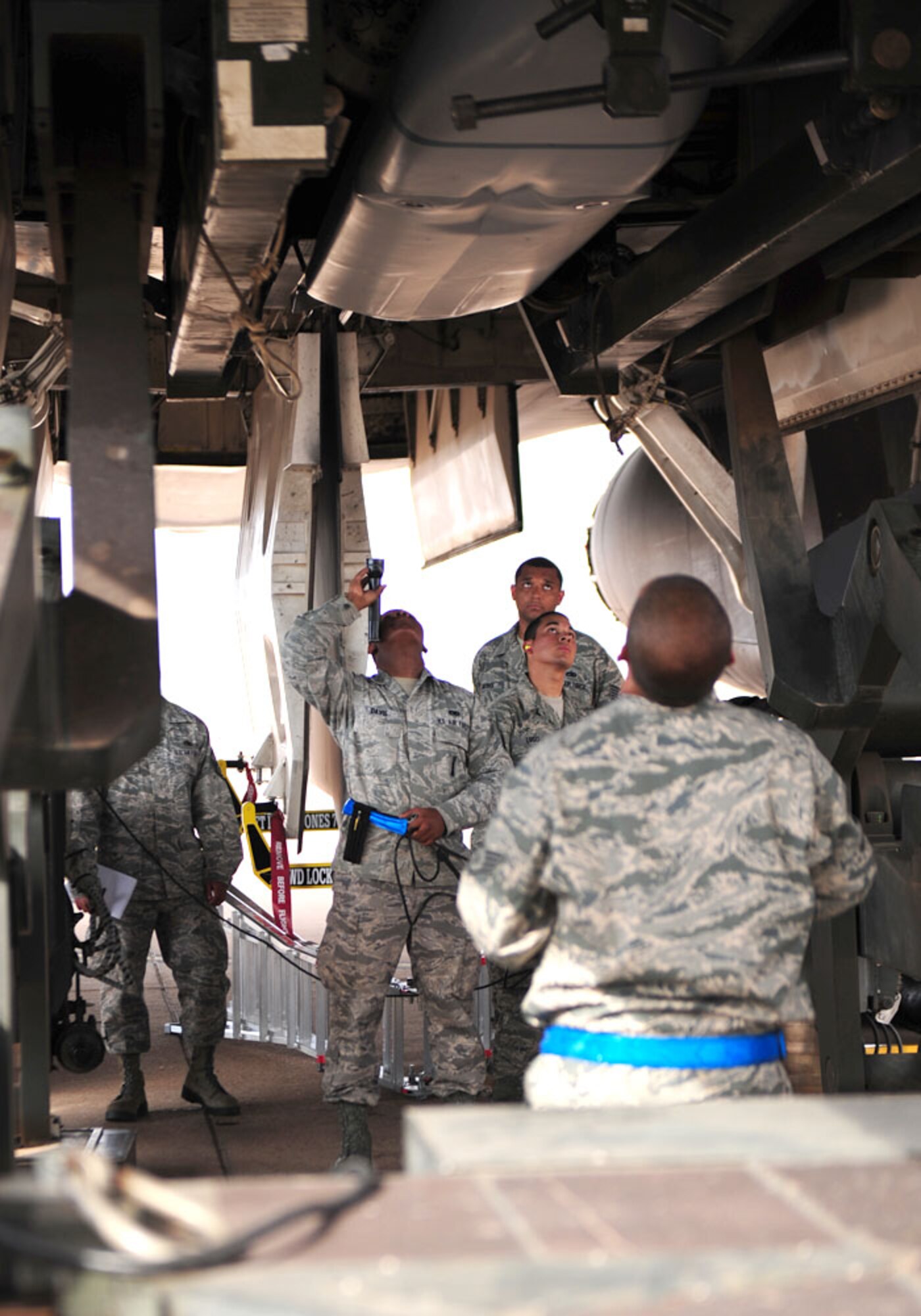 Airmen from the 7th Maintenance Group compete in the Global Strike Challenge, Sept. 27, 2011 at Dyess Air Force Base, Texas. The Global Strike Challenge pits units' top security forces, maintainers, and missile and bomber crews in head-to-head competition to be recognized as the best of the best. (U.S Air Force photo by Senior Airman Chelsea Browning/ Released)