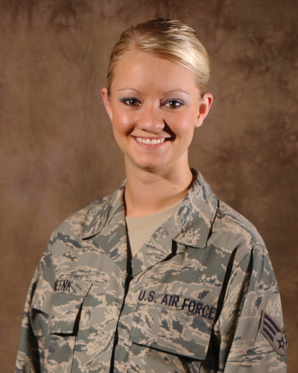 SIOUX FALLS, S.D. - Senior Airman Jenna Smeenk was selected as the 114th Fighter Wing Junior Enlisted Council member of the quarter for 2nd Quarter in July.  The Junior Enlisted Council chooses their recipients based on volunteering, participation, and an essay submission.  Airman Smeenk is a member of the Operations Group Intel section and has been a member of the South Dakota Air National Guard since 2007.