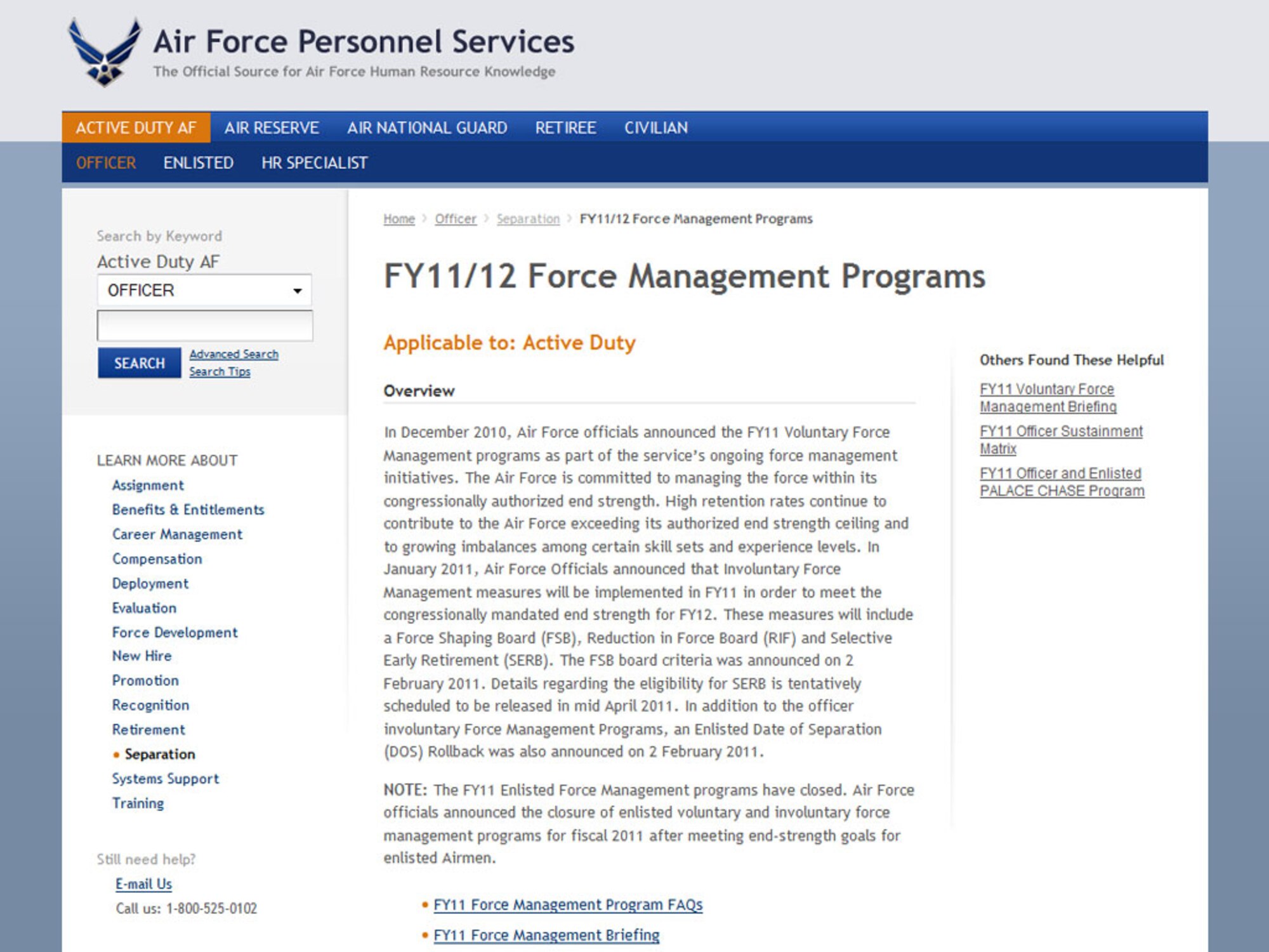 AF officials tailor AFPERS home page for users Air Force s