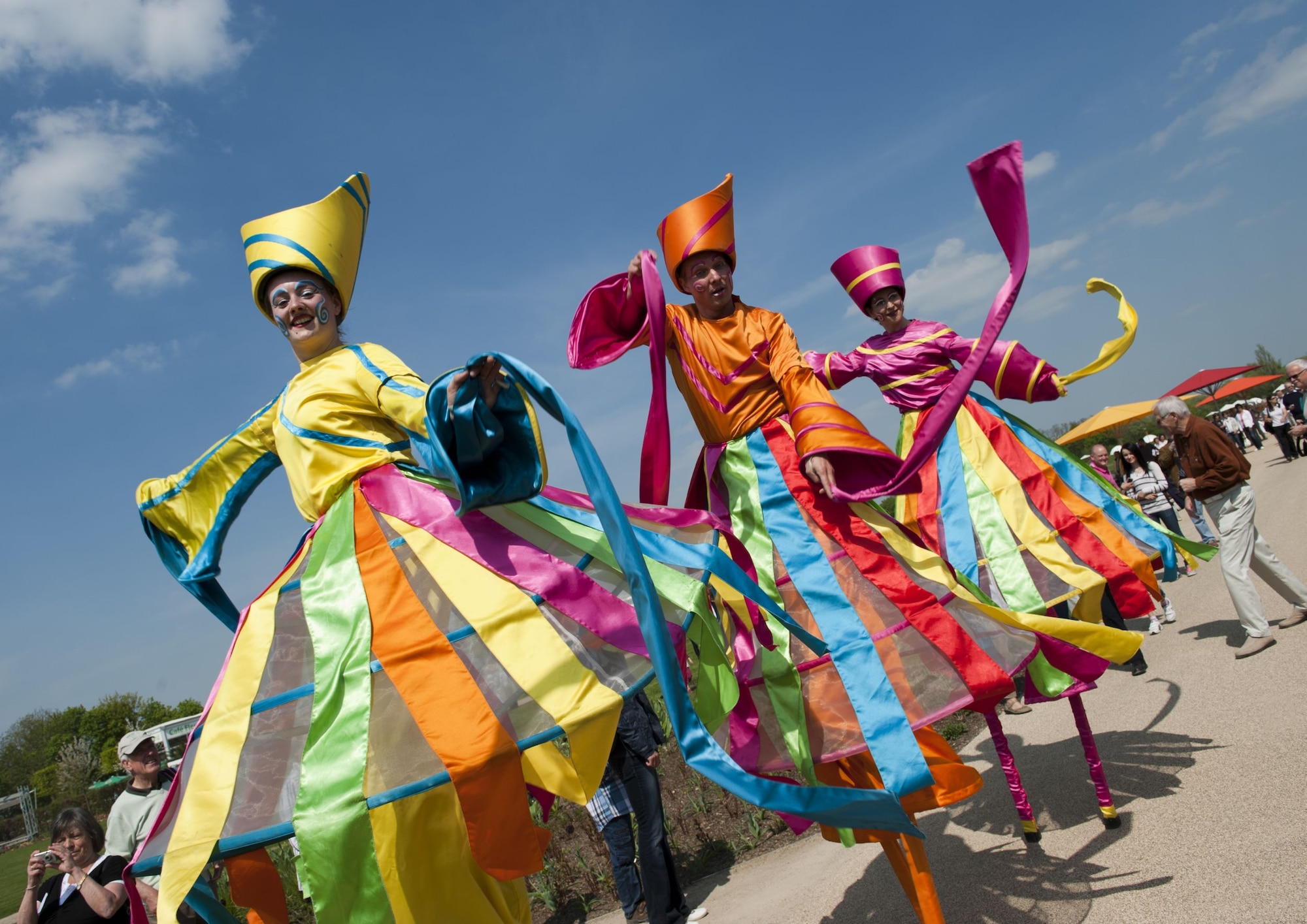 KOBLENZ, Germany -- Dancers perform at  BUGA, Germany’s Bundesgartenschau, or Federal Garden Shows, which is open until Oct. 16 in Koblenz. Events take place on a 48 hectare-large surface and three sites throughout the city:  the Electoral Palace, the Blumenhof courtyard and the famous Ehrenbreitstein fortress. Between now and mid October, visitors can expect to see a number of attractions and entertainment in addition to flower arrangements and art displays. Two million visitors are expected to have visited the Koblenz BUGA this year. For details, visit  www.buga2011.de.  Most of the information will be published in the German language.  (Courtesy photo)