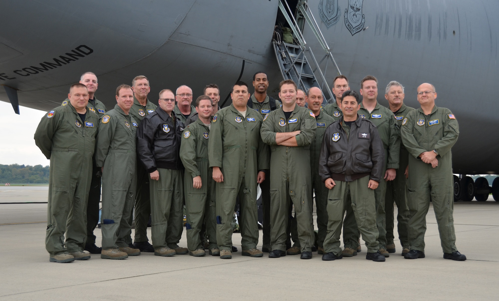 WRIGHT-PATTERSON AIR FORCE BASE, Ohio – 89th Airlift Squadron crew members who partook in the 445th Airlift Wing’s last mission of the C-5 Galaxy here Sept. 28 reflect on their experiences in the aircraft. The crew flew in the local area conducting touch and goes as part of its final mission. C-5’s have been assigned to the 445th since 2005 and are being replaced by the C-17 Globemaster III. (U.S. Air Force photo/Staff Sgt. Robert Nelson)