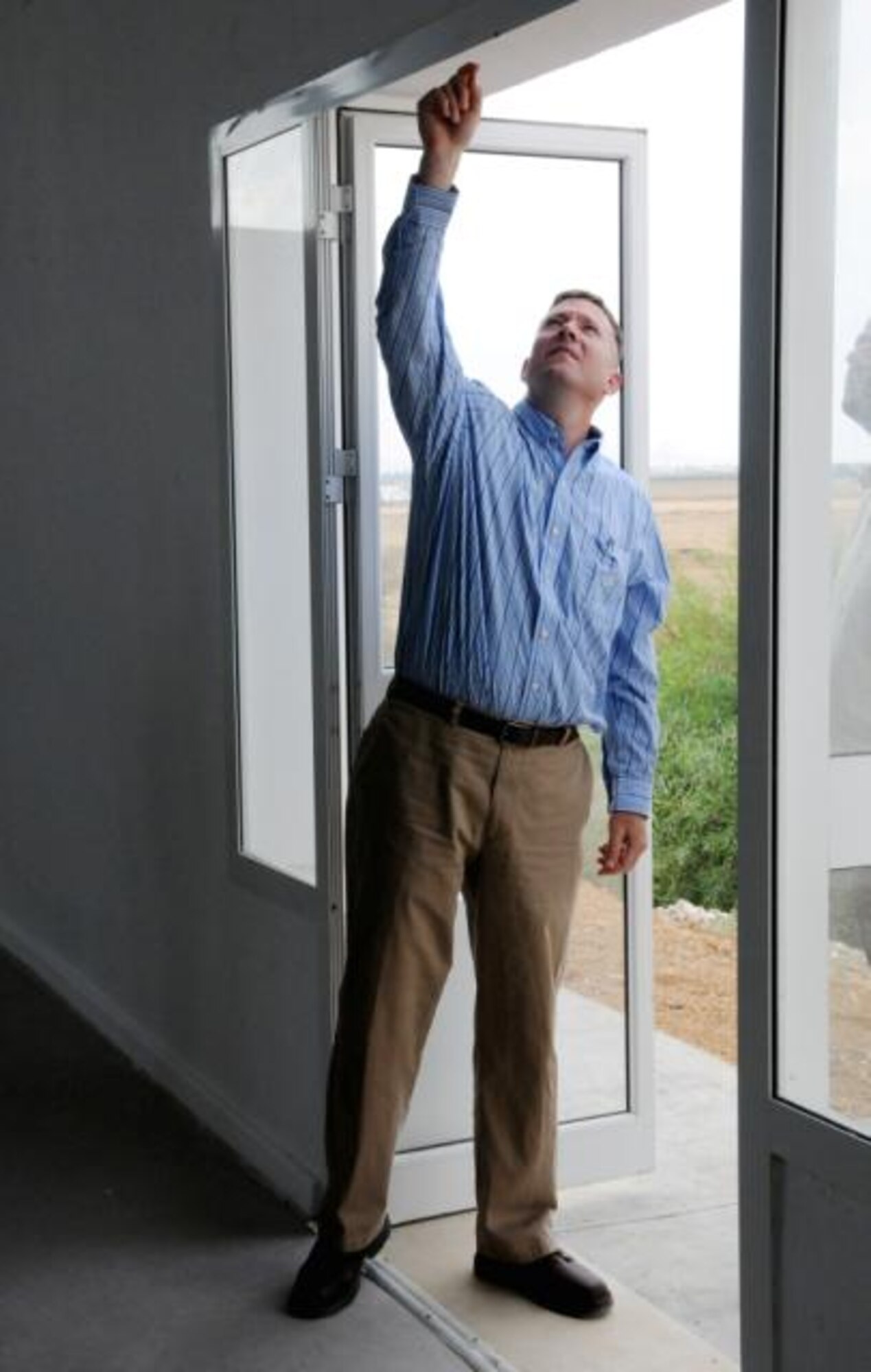 TUNIS, Tunisia – Master Sgt. David Roux, 17th Air Force contracting officer, inspects a school for the blind which the U.S. Government has funded as part of ongoing humanitarian assistance projects in the northernmost country in Africa. Members of the U.S. military traveled to Tunisia to work on six different humanitarian assistance projects worth $1.8 million. (U.S. Air Force photo by Staff Sgt. Stefanie Torres)