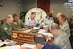 Col. Jacqueline D. Van Ovost 89th Airlift Wing commander, and Col.
Dale S. Holland, 89th Airlift Wing vice commander, along with wing senior
Leaders, sign pledge forms for the 89th Airlift Wing's Combined Federal
Campaign kickoff ceremony Sept 28.
