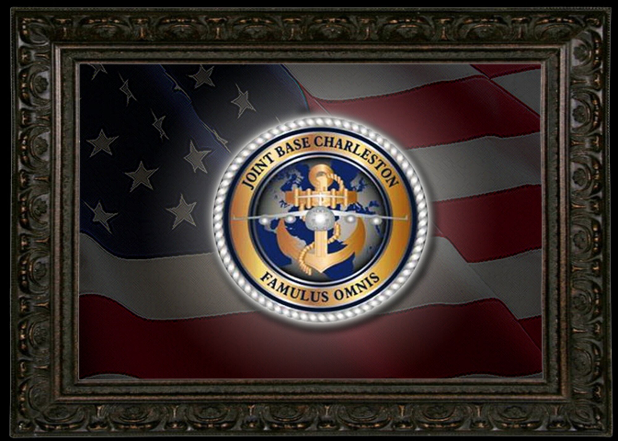 It's been one year since the Naval Weapons Station and the Charleston Air Force base merged to form the entity now known as Joint Base Charleston. (U.S. Air Force illustration)