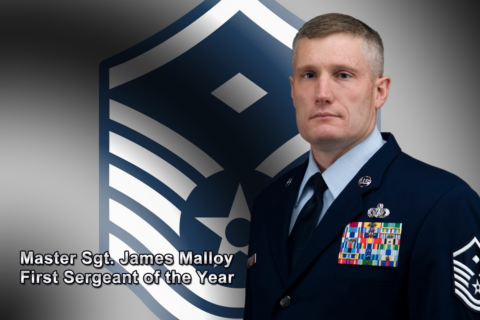 GRISSOM AIR RESERVE BASE, Ind. -- Master Sgt. James Malloy, 434th Aerospace Medicine Squadron first sergeant, was recently named the 434th Air Refueling Wing First Sergeant of the Year for 2011. Before his recent appointment with the 434th AMDS, Malloy served as both the 434th Communications Squadron first sergeant and the 434th Seasoning Training Flight superintendent. (U.S. Air Force photo illustration/Tech. Sgt. Mark R. W. Orders-Woempner)
