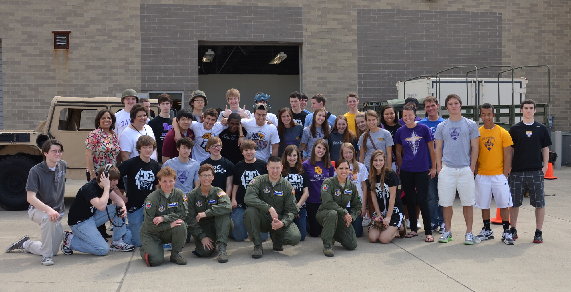 WRIGHT-PATTERSON AIR FORCE BASE, Ohio - Thirty four students from Dayton Christian High School spent the afternoon learning about the 445th Aeromedical Evacuation Squadron during their visit to the unit as part of their visit to the base March. 20. (U.S. Air Force photo/Stacy Vaughn)