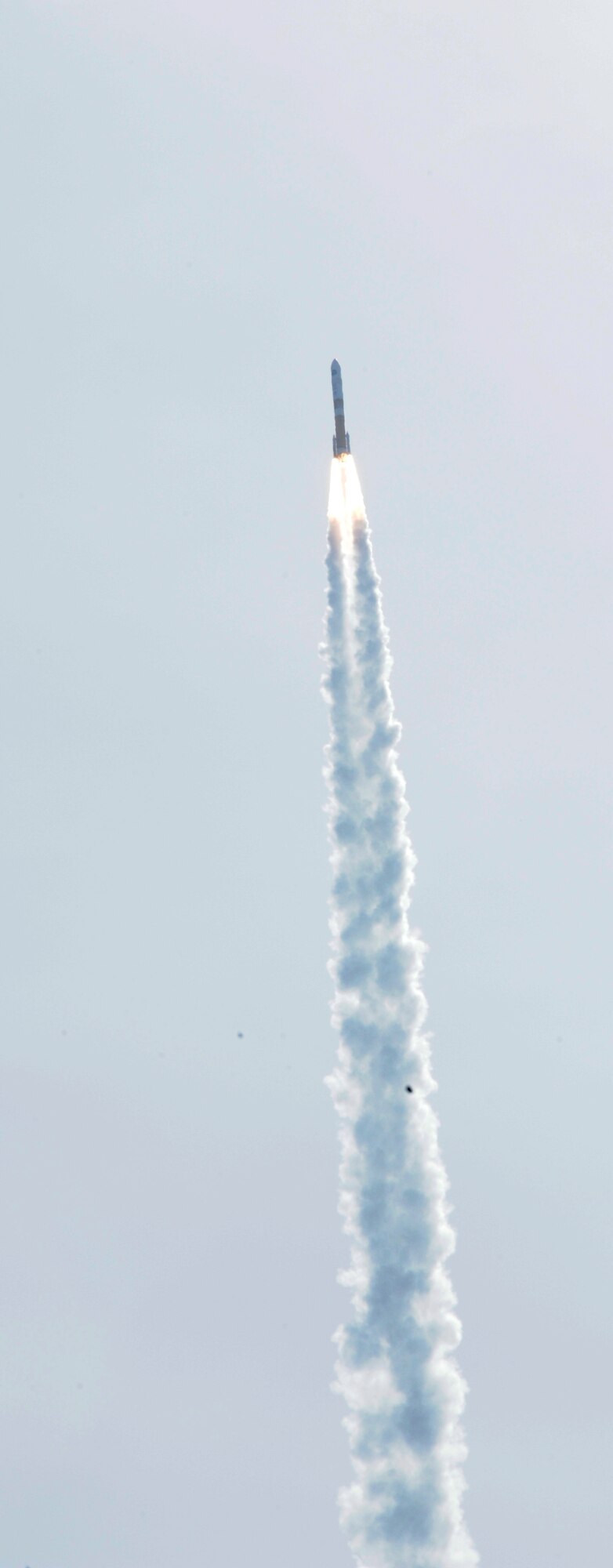 VANDENBERG AIR FORCE BASE, Calif.-- Team Vandenberg launched a United Launch Alliance Delta IV Medium+ (5,2) from Space Launch Complex-6 here at 4:12 p.m. PDT Tuesday, April 3, 2012. The launch was the Department of Defense’s first-ever Delta IV Medium launch vehicle configured with a 5-meter payload fairing and two solid rocket motors. (U.S. Air Force photo/Staff Sgt. Levi Riendeau) 
