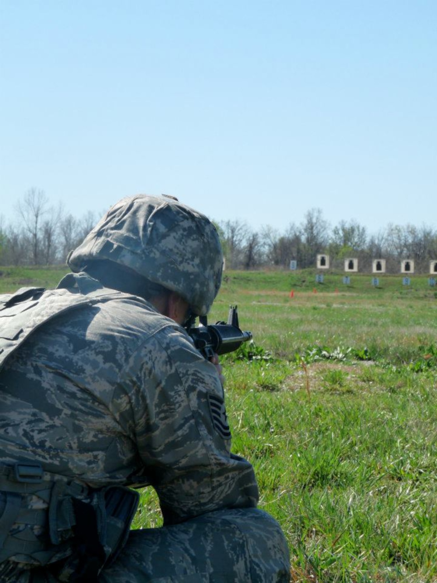 Missouri National Guard Soldiers and Airmen compete in the 2012 Adjutant General State Combat Match Rifle/Pistol Championships at Camp Crowder in Neosho, Mo, March 23-25, 2012. (Photo by Ann Keyes/Missouri National Guard)