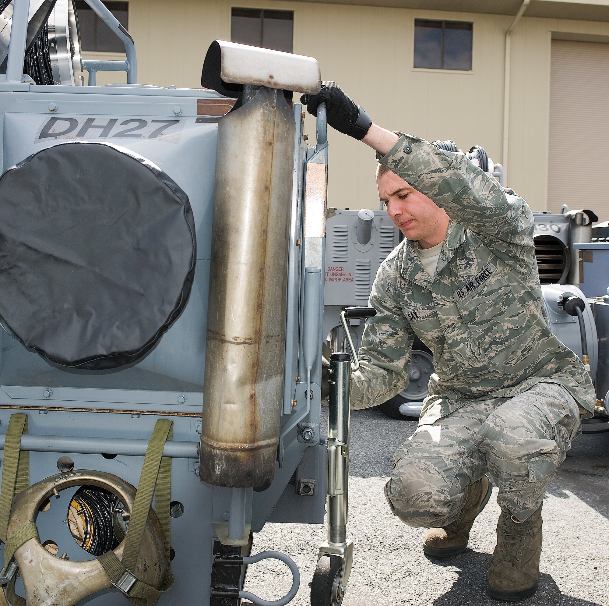 Airman 1st Class Thomas J. Sax Jr., Airman of the Week April 6, 2012 (U.S. Air Force photo by Steve Kotecki)