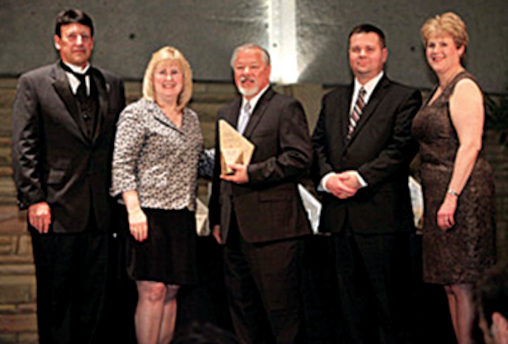 (From left)  Dr. J. Scott Deiter, FLC Chair; Cynthia Gonsalves, FLC Department of Defense Representative; Franklin Hoke Jr., FLC Laboratory Representative for AFRL-RI; David Sikora, FLC Air Force Representative; and Dr. Theresa Baus, FLC Vice Chair.  (AFRL Image)