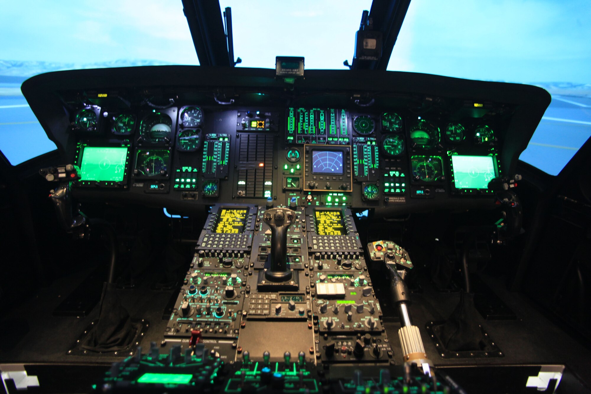 KIRTLAND AFB, N.M. -- The new state-of-the-art HH-60G simulator that was formally accepted by the 58th Training Squadron on March 23 uses a total crew concept enabling the training of all crew members, including the flight engineer and aerial gunner positions. (Courtesy photo)