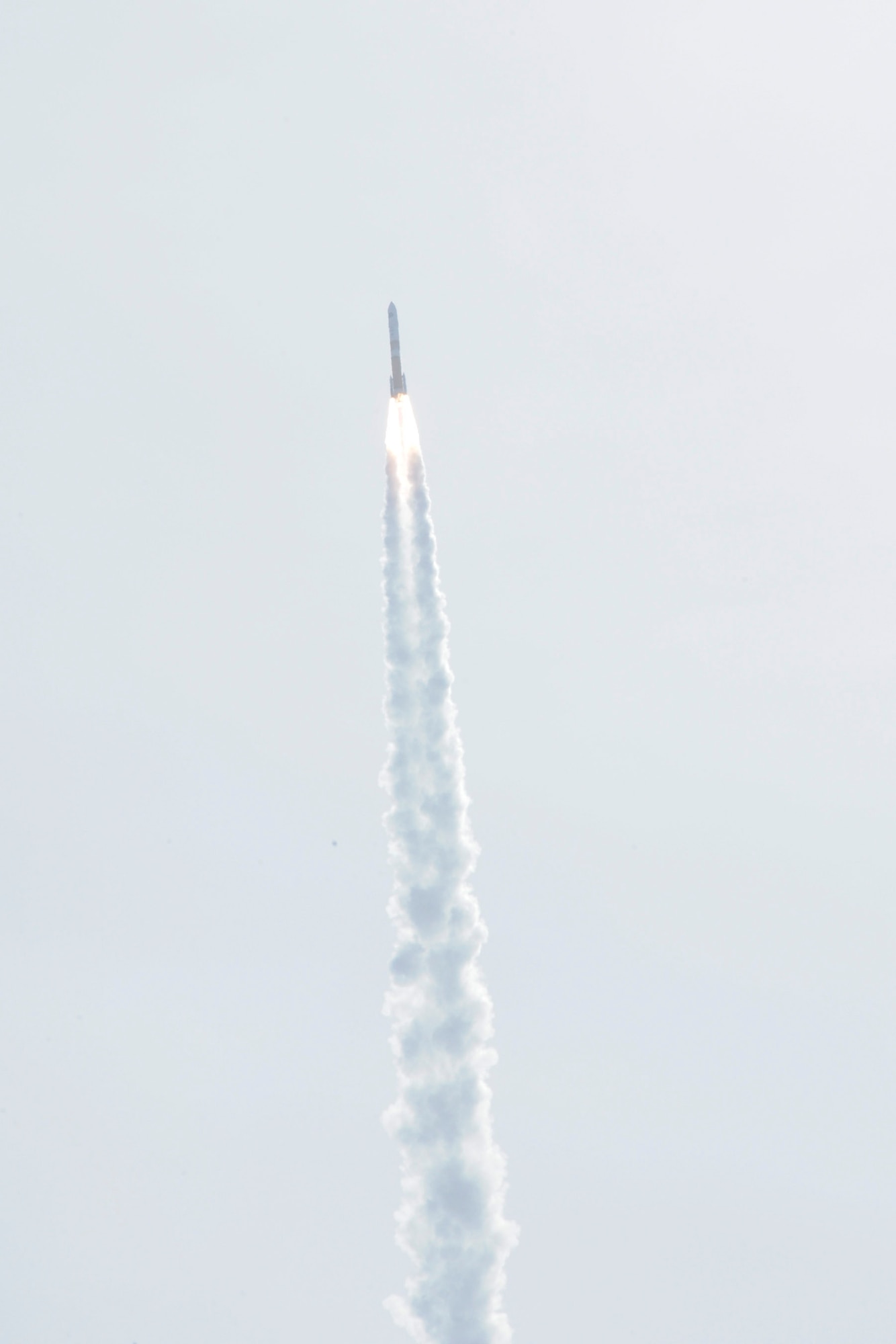 VANDENBERG AIR FORCE BASE, Calif.-- Team Vandenberg launched a United Launch Alliance Delta IV Medium+ (5,2) from Space Launch Complex-6 here at 4:12 p.m. PDT Tuesday, April 3, 2012. The launch was the Department of Defense?s first-ever Delta IV Medium launch vehicle configured with a 5-meter payload fairing and two solid rocket motors. (U.S. Air Force photo/Staff Sgt. Levi Riendeau)