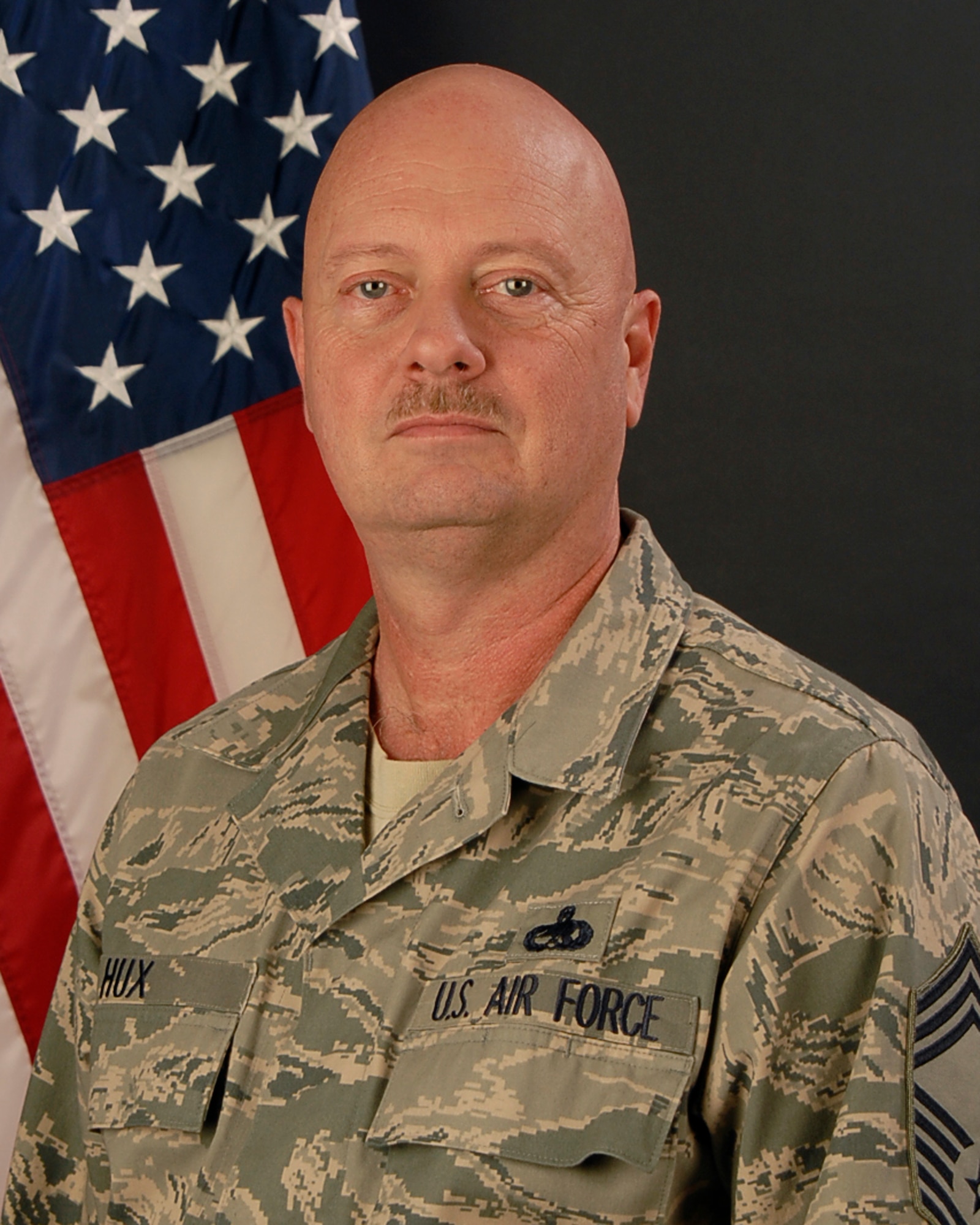 CMSgt. Robert Hux with the 169th MXS at McEntire JNGB, S.C., poses for his portrait on December 2, 2011.
(SCANG photo by TSgt. Caycee Cook)