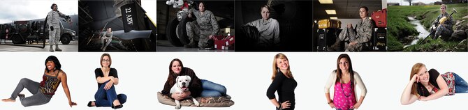 In 1942, the phrase “Rosie the Riveter” was used to portray a tireless assembly line worker doing her part to help the American war effort. Rosie later went on to become an icon for feminism and inspired a social movement that increased the number of American women in the workforce from 12 million in 1940 to 20 million in 1944. In the 22nd Air Refueling Wing, close to one percent of the service members who carry out daily missions are women. A brief look into the lives of six women at McConnell showcases the contrast between their less-than-glamorous careers and their ability to maintain femininity. (U.S. Air Force photo illustration/Senior Airman Courtney Witt) 

