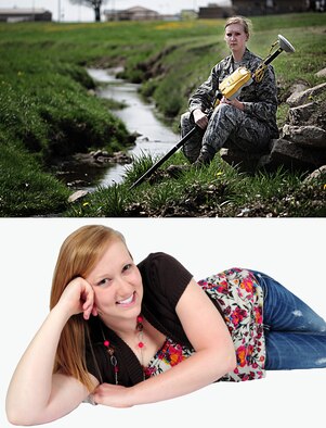 Airman 1st Class Sharlene Turner, 22nd Civil Engineer Squadron engineering apprentice, portrays the modern day “Rosie the Riveter” by landing her map-making job in a male dominated squadron March 30, 2012, McConnell Air Force Base, Kan. While not working outdoors with bugs, humidity and mud, Turner is a mentor to her “little” through the Big Brother Big Sister program. (U.S. Air Force photo/Senior Airman Courtney Witt) 

