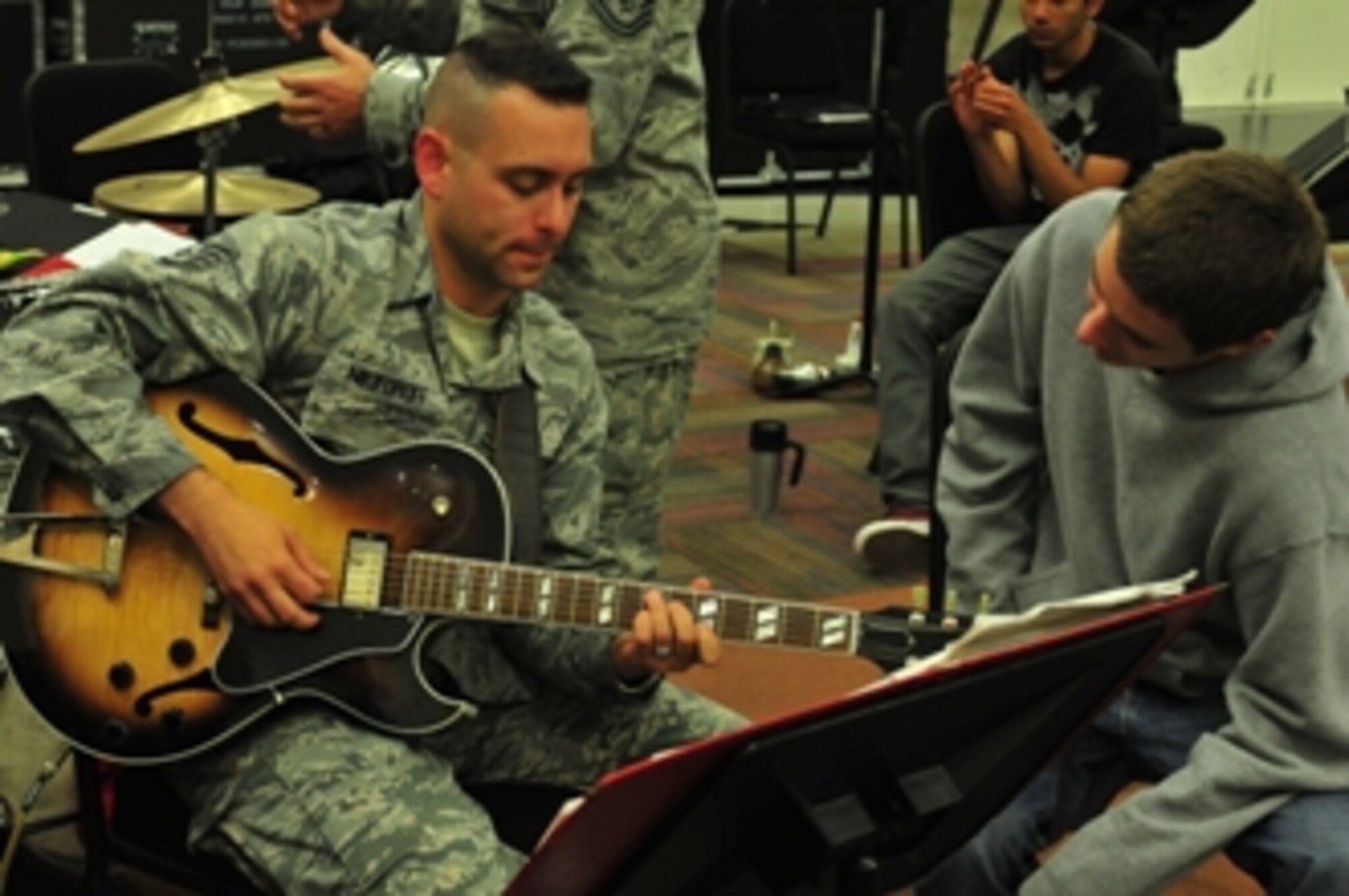 SSgt Nikiforoff instructs HS student