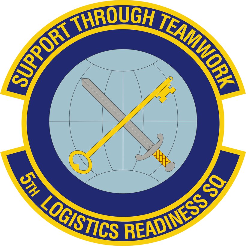 5th Logistics Readiness Squadron (Color). Image provided by 5 BW/HO. In accordance with Chapter 3 of AFI 84-105, commercial reproduction of this emblem is NOT permitted without the permission of the proponent organizational/unit commander. Image is 7 x 7 inches @ 300 dpi