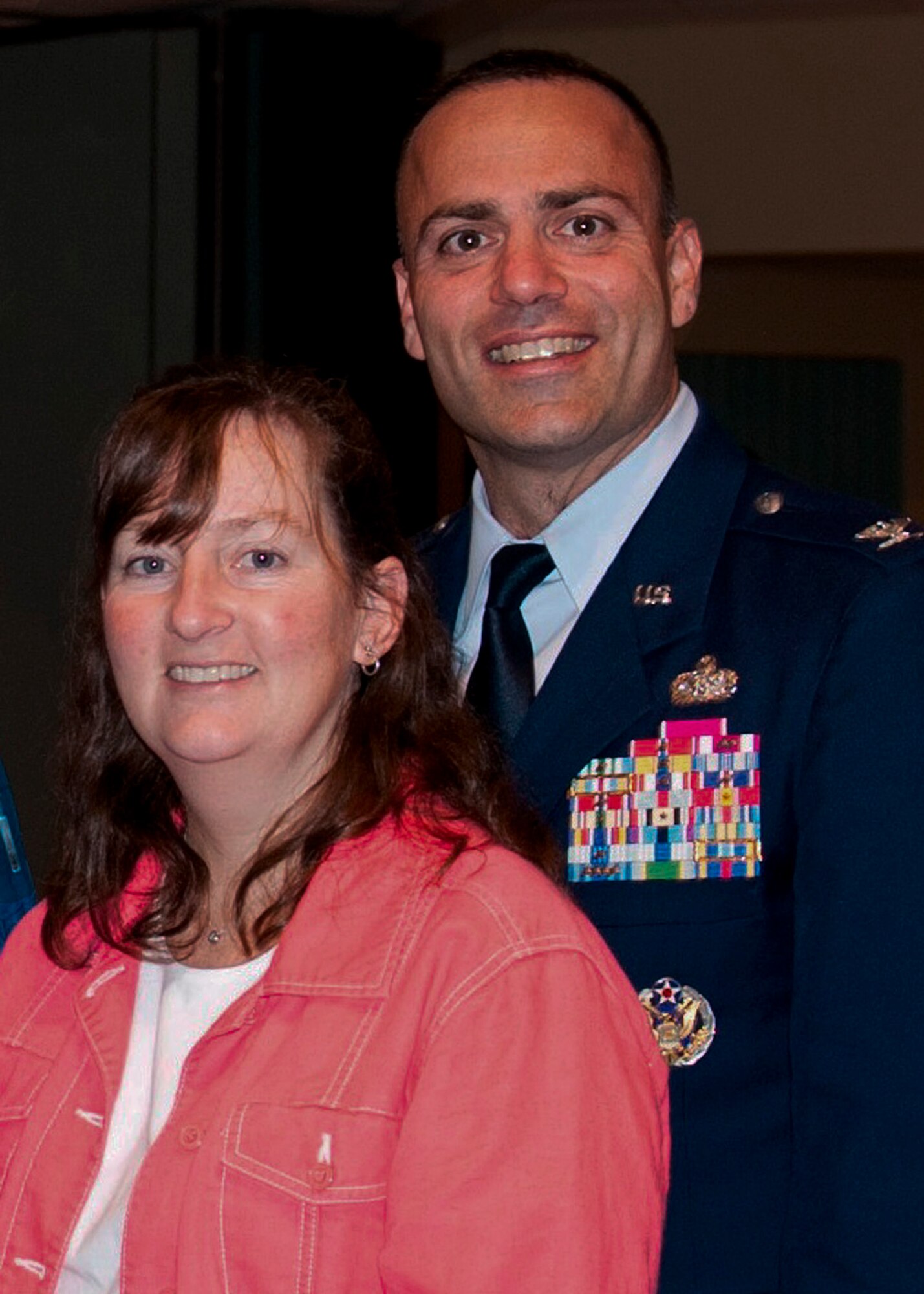 Congratulations to Col. Sal Nodjomian and his wife, Carla, on their selection as the 2012 Air Force Materiel Command winners of the General and Mrs. Jerome F. O'Malley Award. The O'Malley award honors the legacy of the late general and his spouse, and recognizes the wing commander and spouse team whose contributions to the nation, the Air Force and the local community best exemplify the highest ideals and positive leadership of a military couple serving in a key Air Force position. Nodjomian has championed over $60 million in quality of life projects and upgrades for the temporary living facilities, Fisher House, CDC and the dormitories, always putting people first.  Mrs. Nodjomian briefed family members on pre and post deployment operations, alleviating spouses' concerns and raised awareness of local resources.  (U.S. Air Force photo/Chrissy Cuttita)