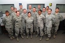 From left to right:

Back Row: Staff Sgt. Anthony Deem, Airman 1st Class Shawn Scott, Staff Sgt. John Mothershead, Senior Airman Elijah Chamberlain, Staff Sgt. Jeannie Ruzek; Middle Row: Staff Sgt. Randi Tenhagen, Tech. Sgt. David Ducheny, Tech. Sgt. Randy Johnson, Airman 1st Class Adam Black, Master Sgt. Spencer Glipa; Bottom Row:  Master Sgt. Sailanka Pangilinan, Airman 1st Class Kathleen McGill, Staff Sgt. Rhea Stiles, Staff Sgt. Virgil Jones, Staff Sgt. Jeremy Marin.

MINOT AIR FORCE BASE, N.D. -- The Minot Command Post is composed of nuclear and conventional command and control operations experts striving to provide quality command and control for higher headquarters, the 5th Bomb Wing, 91st Missile Wing, and associated Minot AFB units. The command post serves as the communicative nerve center and agent for local commanders.(Photo submitted by Tech. Sgt. Mark Frederici)


