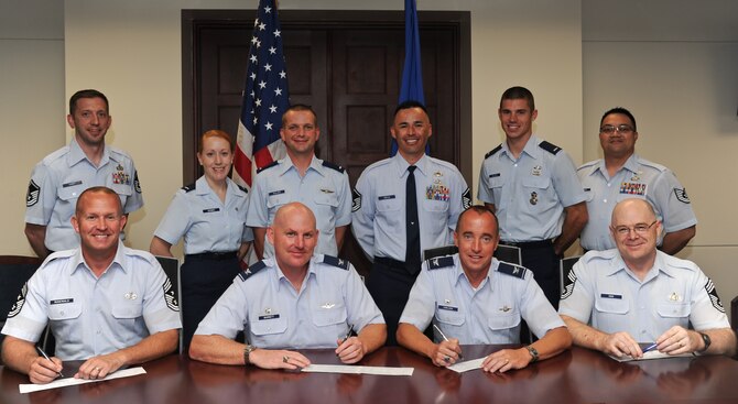 15th Wing and 647th Air Base Group leadership and members donate to the Air Force Assistance Fund during the annual six-week AFAF campaign at Joint Base Pearl Harbor Hickam, HI, April 10. The Air Force has an overall goal of raising $6.4 million. (U.S. Air Force photo/Senior Airman Lauren Main)