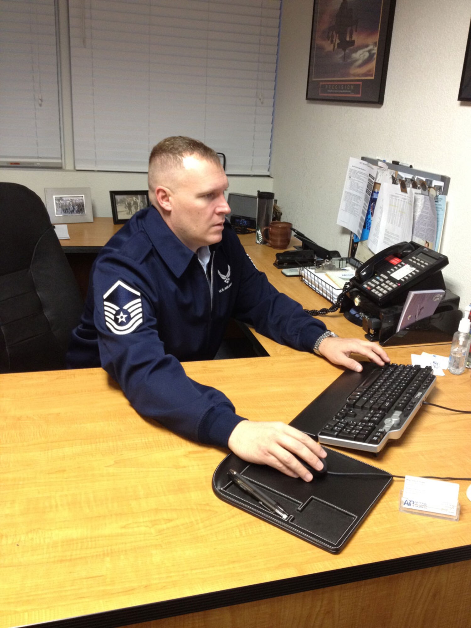 Award-winning recruiting office supervisor Master Sgt. Clinton Dudley.  