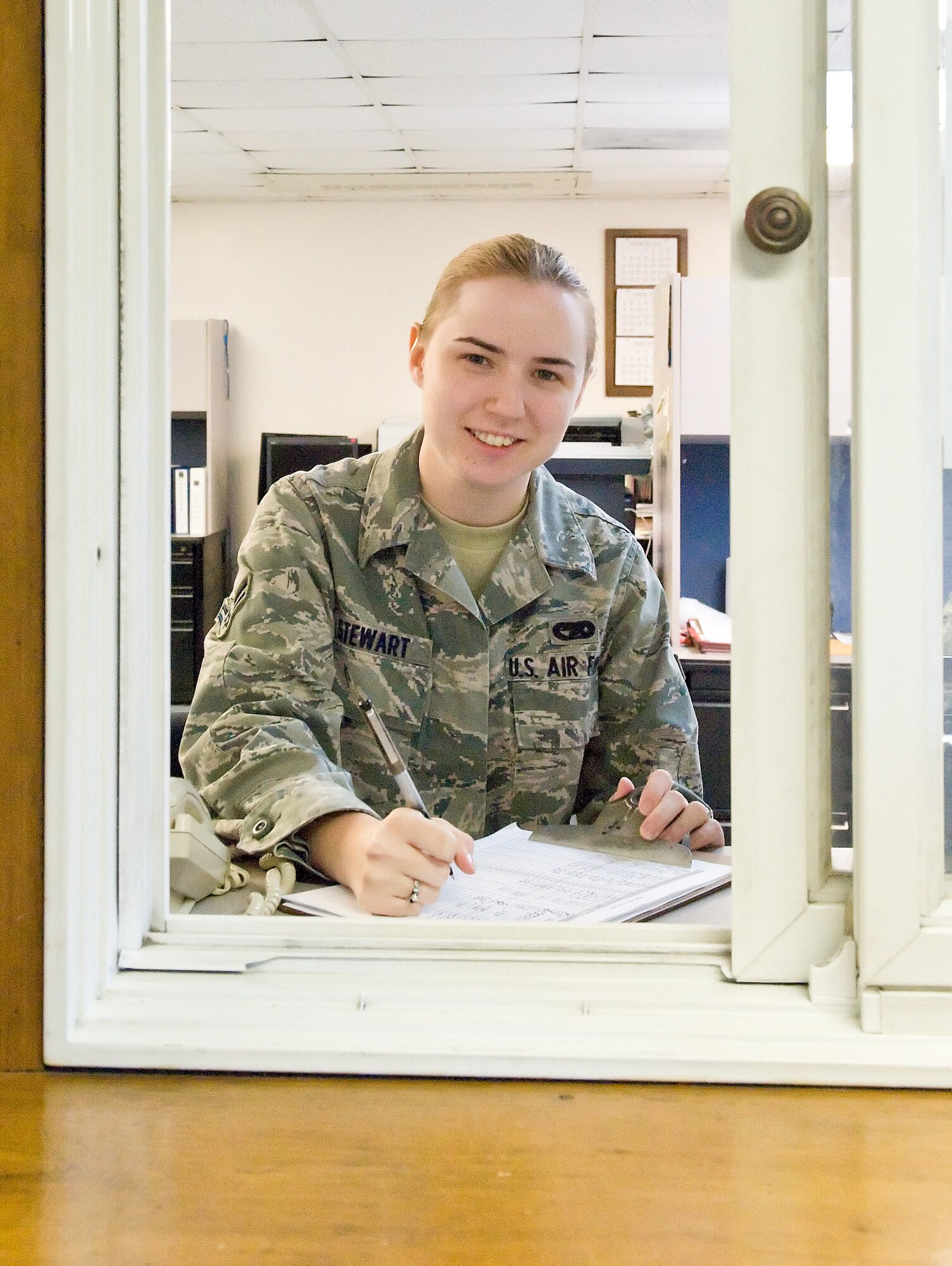 Airman 1st Class Kristin A. Stewart, Airman of the Week April 13, 2012 (U.S. Air Force photo by Roland Balik)