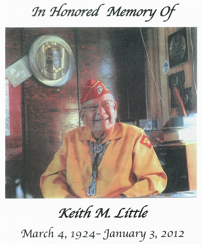 ALBUQUERQUE, N.M., -- Recently New Mexico Governor Susana Martinez proclaimed Jan. 7, 2012, as “Keith Little Day.”  Little passed away at age 87 in Fort Defiance, Ariz., Jan. 3. He was one of four surviving Navajo Code Talkers. Approximately 10 years ago Little’s granddaughter, Malinda Chaco, project assistant at Cochiti Lake, learned he was a World War II Code Talker.  