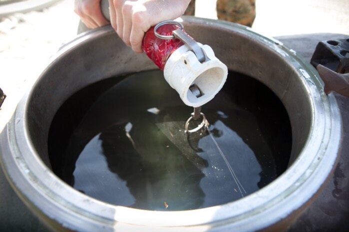 Marines use the Tactical Water Purification System, April 11, to pump water from the O'Donnell River in Crow Valley, Philippines. The TWPS allows the Marines from Combat Logistics battalion 3 and Headquarters Battalion, 3rd Marine Regiment, to support the water needs of their camp during Exercise Balikatan 2012.
