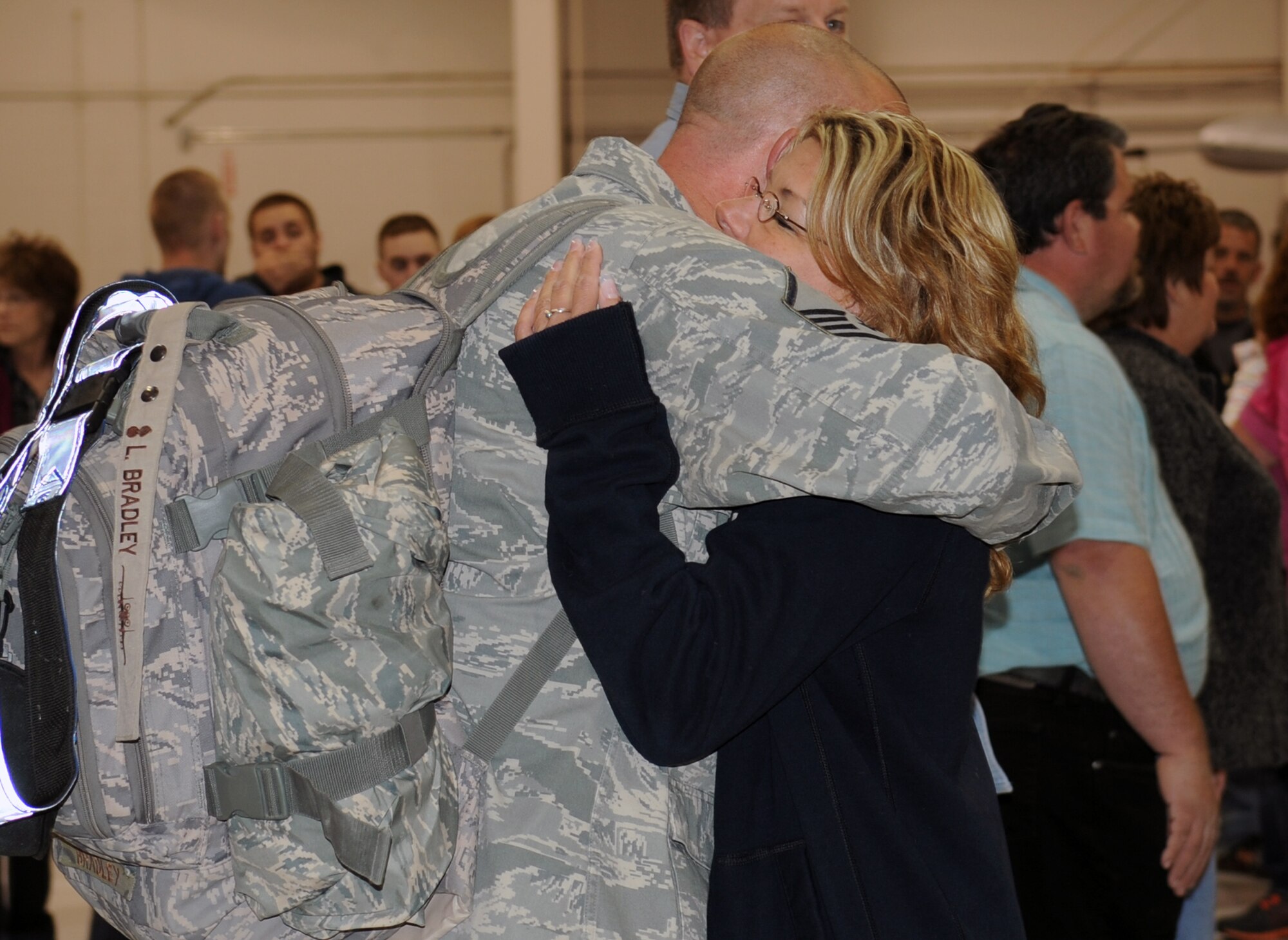 Nearly 300 reservists from the 442nd Fighter Wing at Whiteman Air Force Base, Mo., and a geographically separated unit at Barksdale AFB, La., returned from a 90-day deployment to Afghanistan, April 11, 2012. The 442nd Fighter Wing is an A-10 Thunderbolt II Air Force Reserve unit at Whiteman Air Force Base, Mo. (U.S. Air Force photo/Senior Airman Wesley Wright)