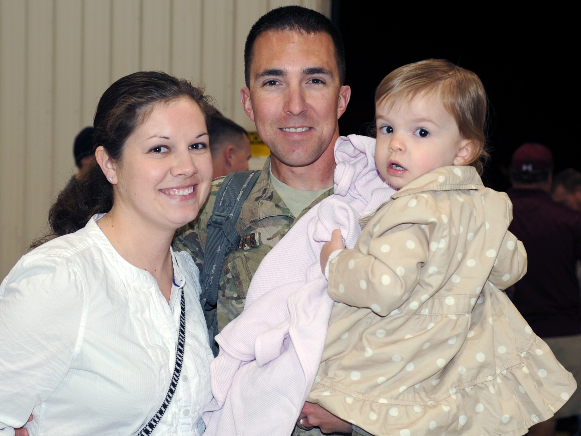 Nearly 300 reservists from the 442nd Fighter Wing at Whiteman Air Force Base, Mo., and a geographically separated unit at Barksdale AFB, La., returned from a 90-day deployment to Afghanistan, April 11, 2012. The 442nd Fighter Wing is an A-10 Thunderbolt II Air Force Reserve unit at Whiteman Air Force Base, Mo. (U.S. Air Force photo/Senior Airman Wesley Wright)