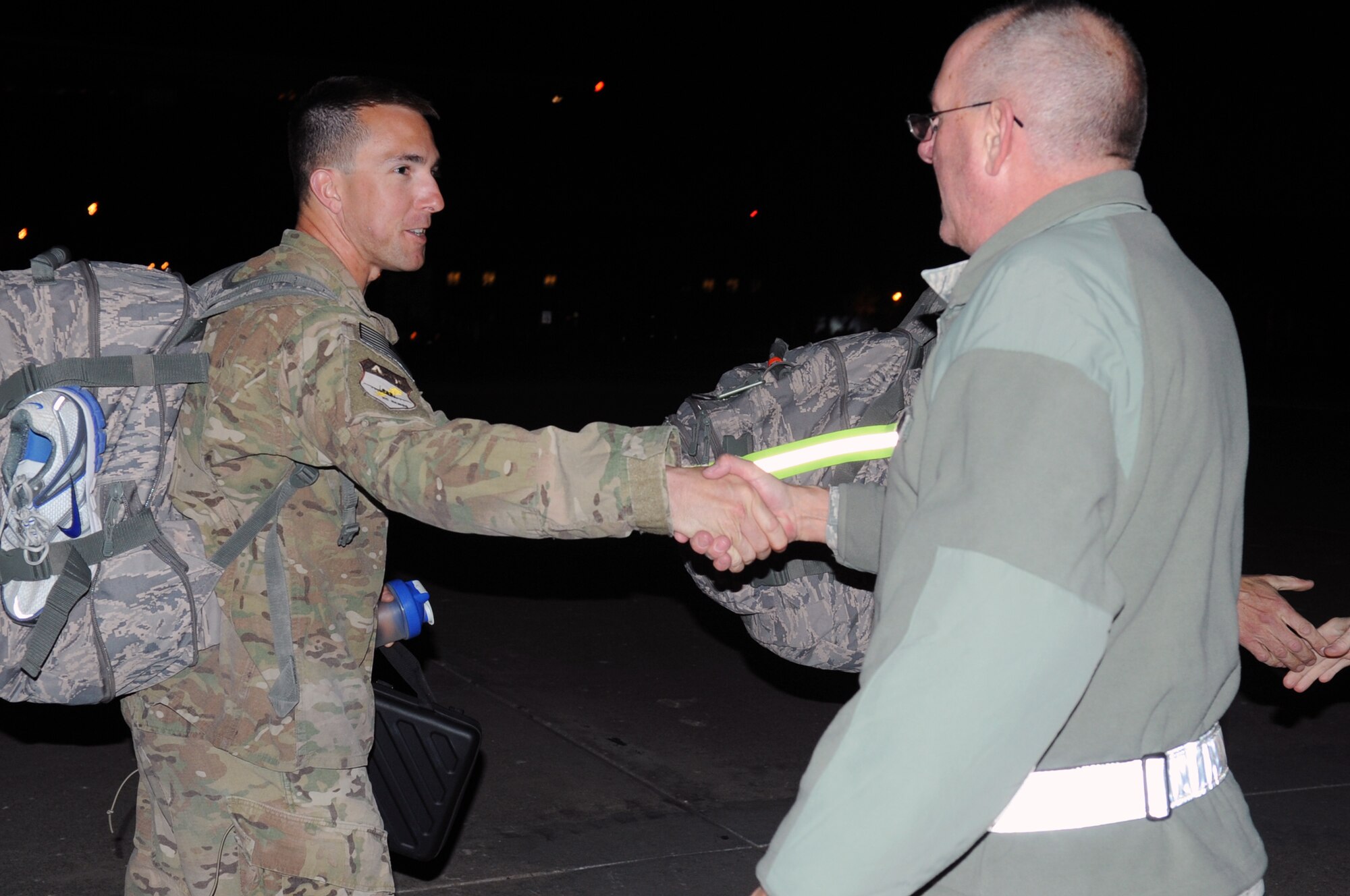 Nearly 300 reservists from the 442nd Fighter Wing at Whiteman Air Force Base, Mo., and a geographically separated unit at Barksdale AFB, La., returned from a 90-day deployment to Afghanistan, April 11, 2012. The 442nd Fighter Wing is an A-10 Thunderbolt II Air Force Reserve unit at Whiteman Air Force Base, Mo. (U.S. Air Force photo/Senior Airman Wesley Wright)