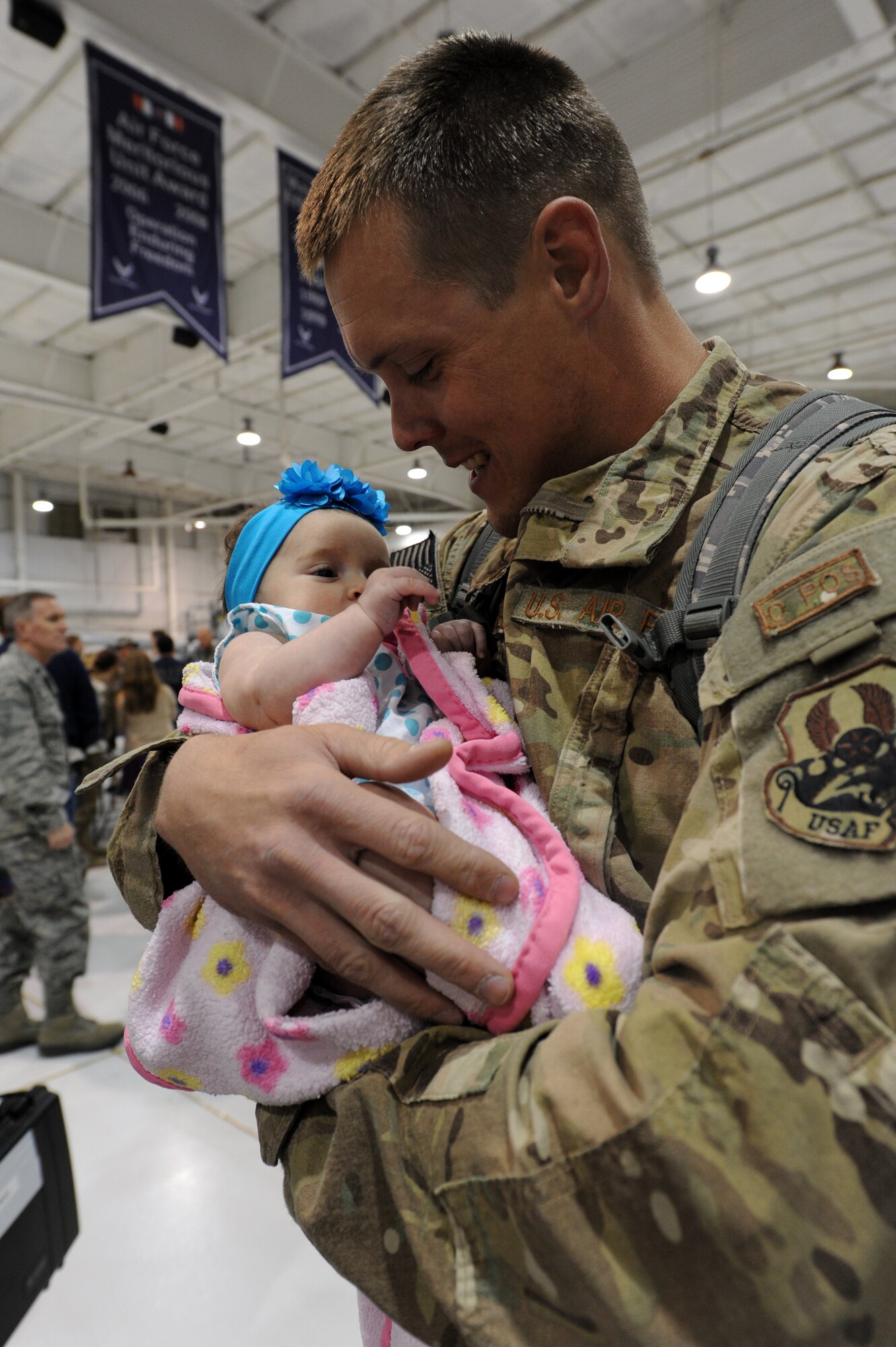 Nearly 300 reservists from the 442nd Fighter Wing at Whiteman Air Force Base, Mo., and a geographically separated unit at Barksdale AFB, La., returned from a 90-day deployment to Afghanistan, April 11, 2012. The 442nd Fighter Wing is an A-10 Thunderbolt II Air Force Reserve unit at Whiteman Air Force Base, Mo. (U.S. Air Force photo/Staff Sgt. Danielle Johnston)
