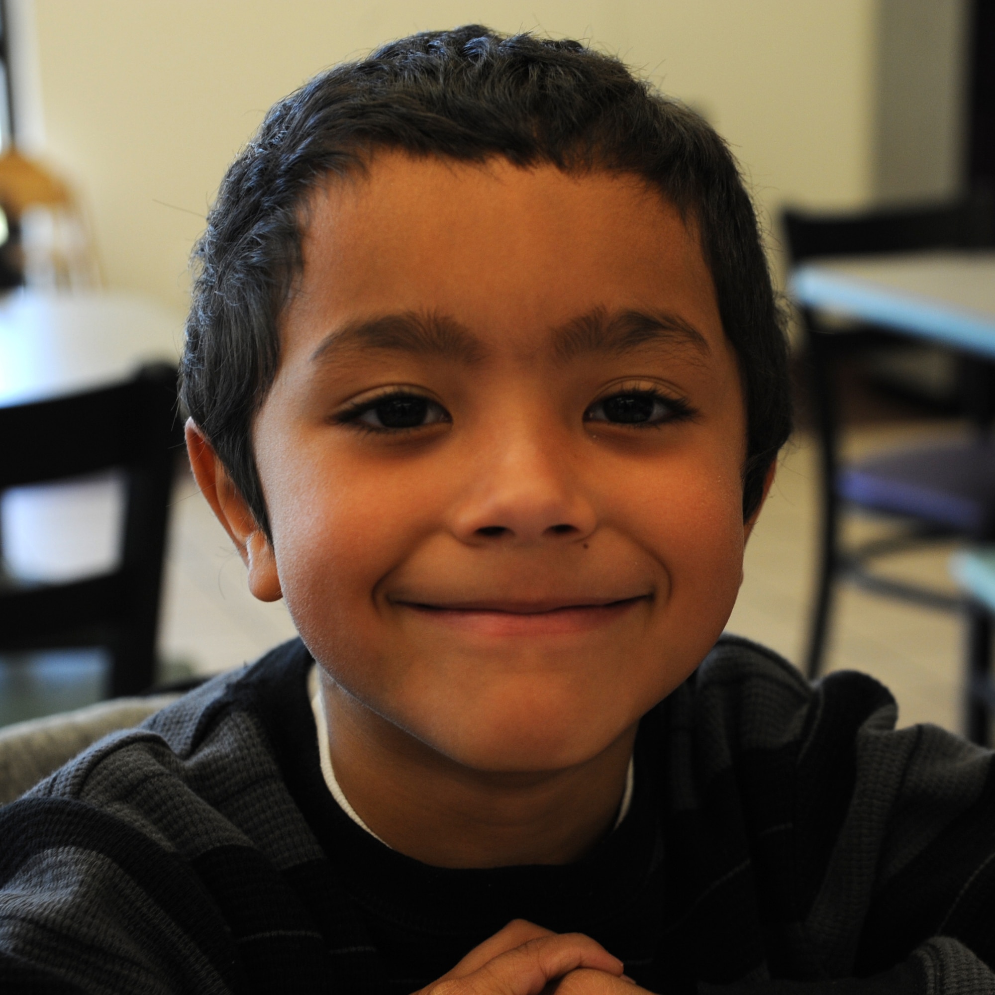 Five year old Carr Gonzales- “He fixes planes.” (son of Tech. Sgt. Jose Gonzalez, 437th Aircraft Maintenance Squadron) (U.S. Air Force photo / Airman 1st Class Ashlee Galloway)